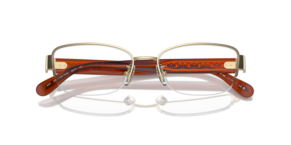 Coach HC5168 Rectangle Eyeglasses - Shiny Rose Gold