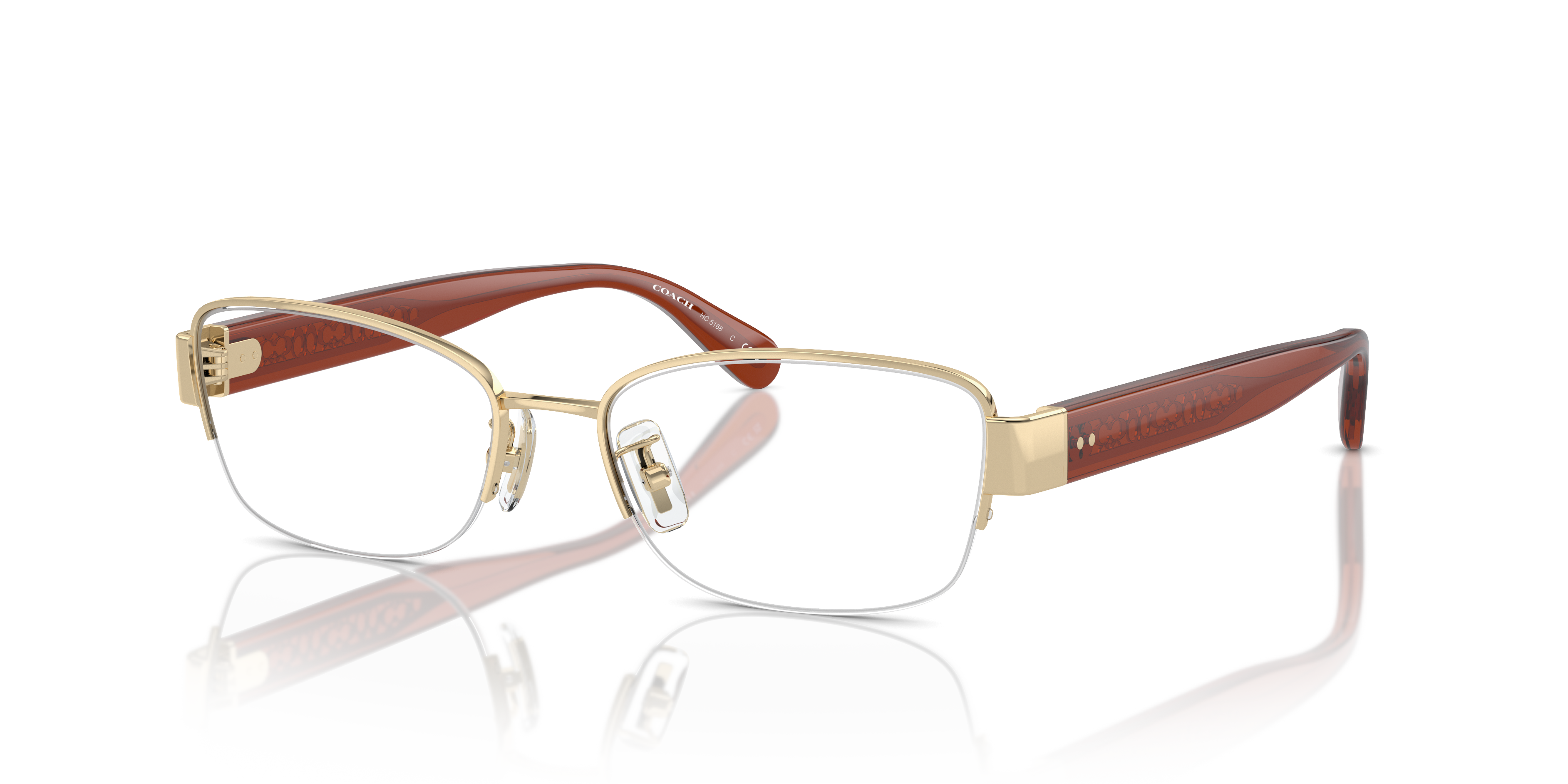 Coach HC5168 Rectangle Eyeglasses - Shiny Light Gold