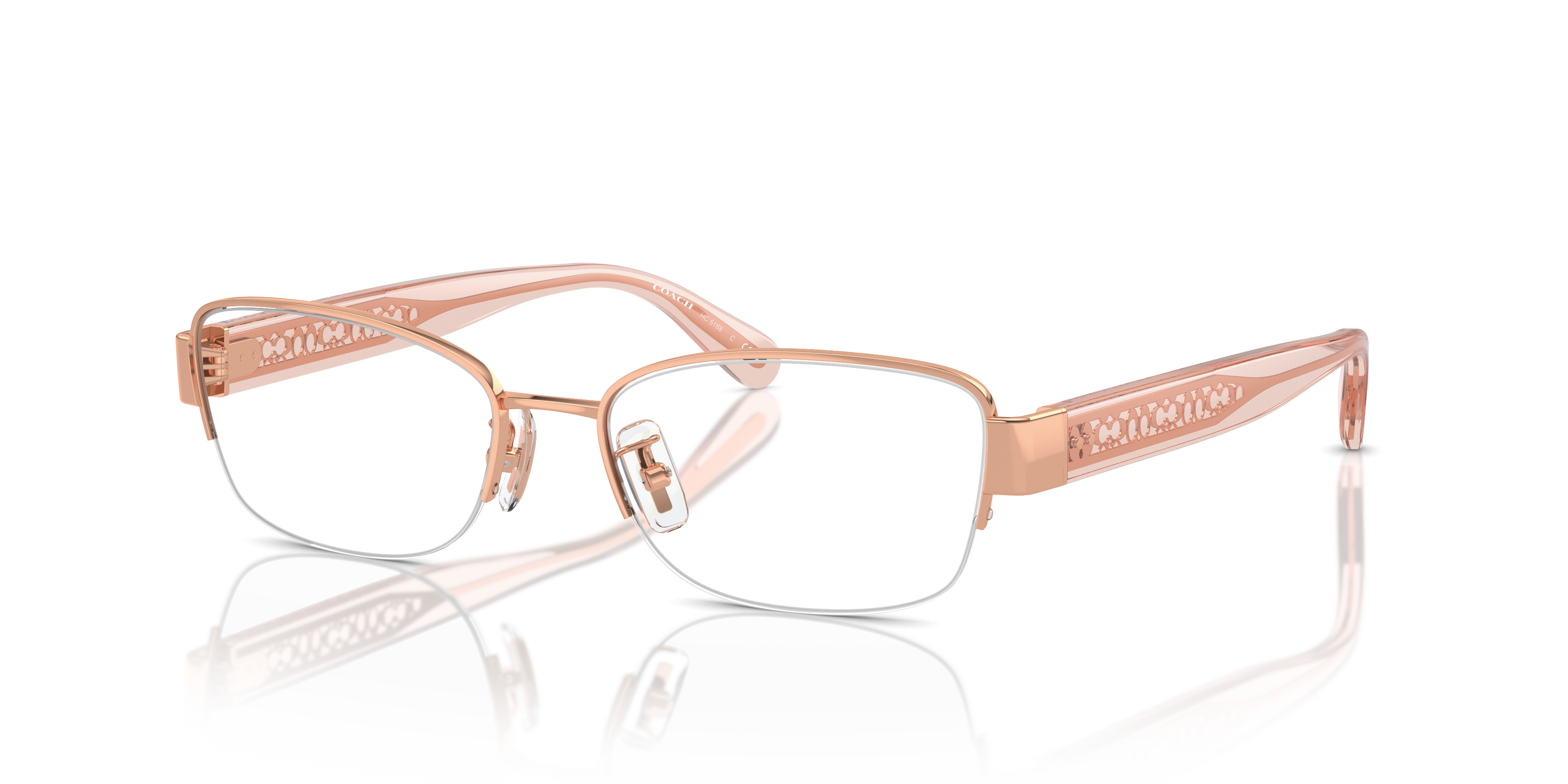 Coach HC5168 Rectangle Eyeglasses - Shiny Light Gold