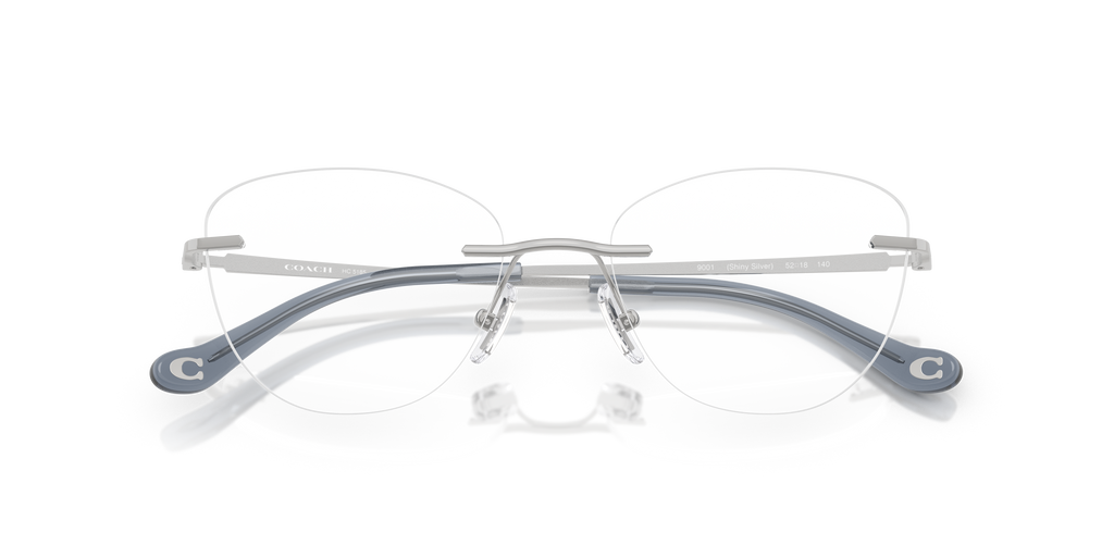 Coach HC5185 Cat Eye Eyeglasses - Shiny Silver