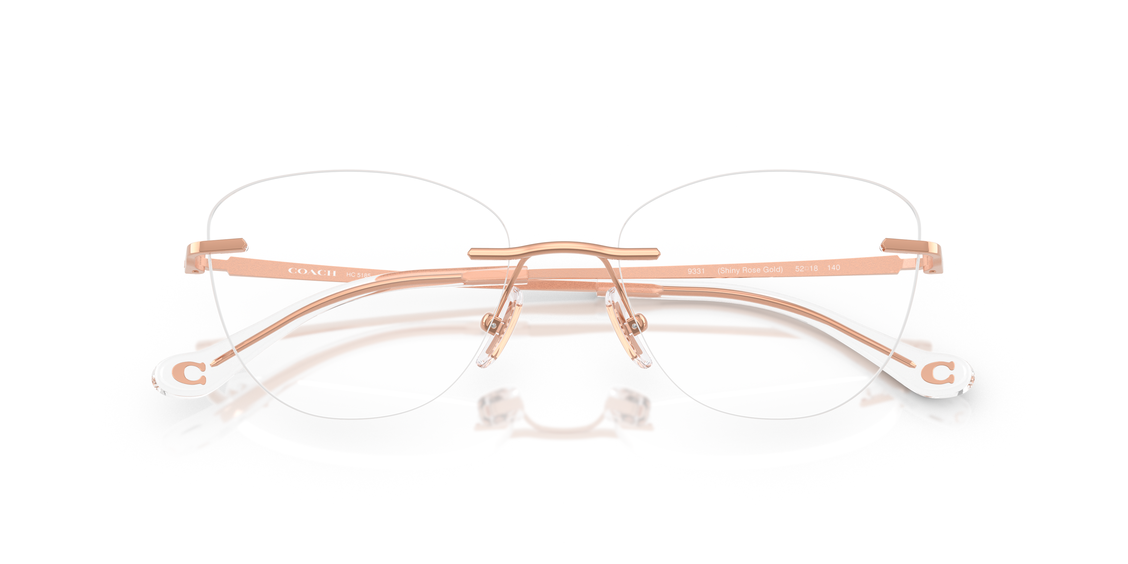 Coach HC5185 Cat Eye Eyeglasses - Shiny Rose Gold