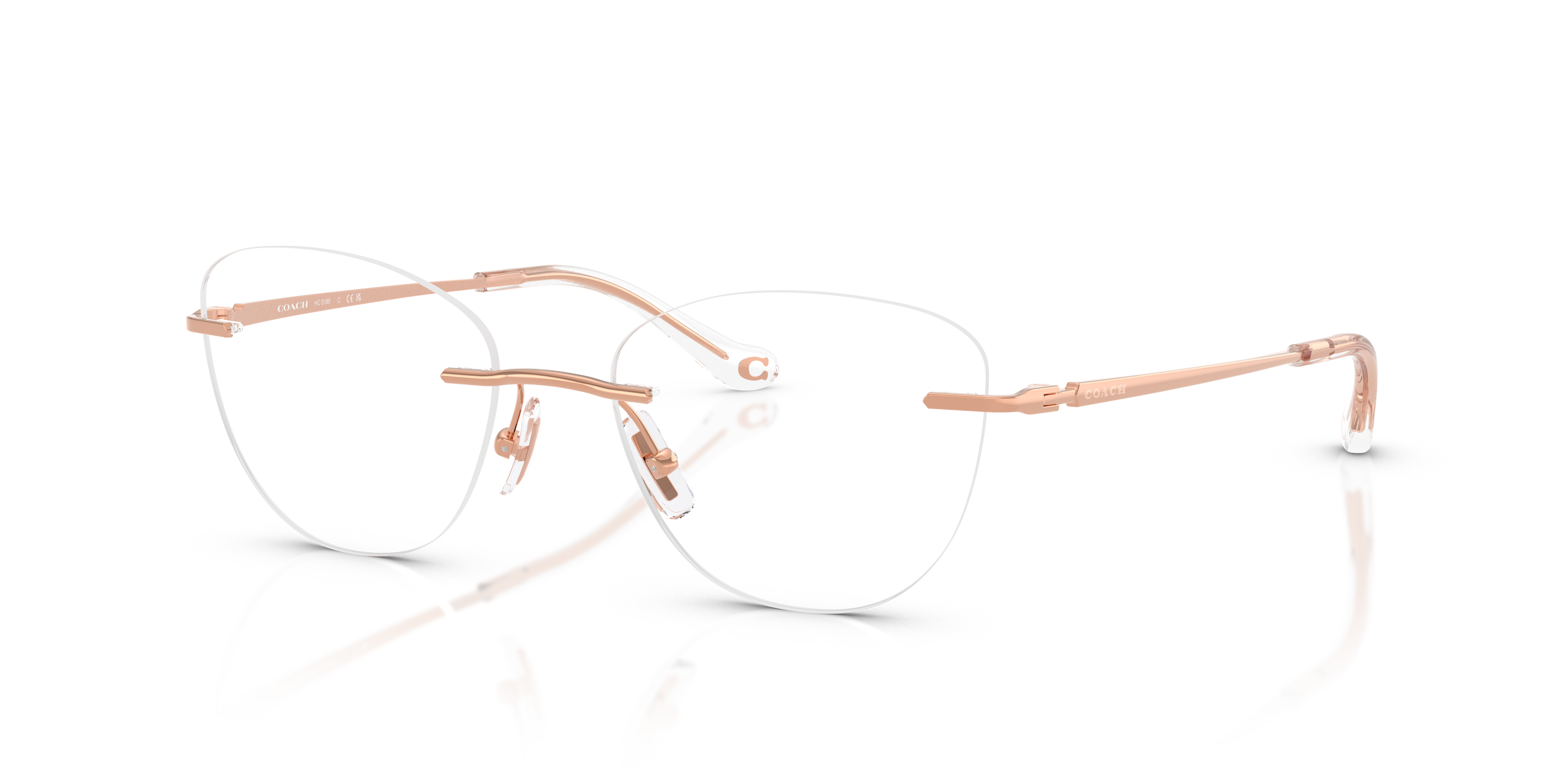 Coach HC5185 Cat Eye Eyeglasses - Shiny Silver