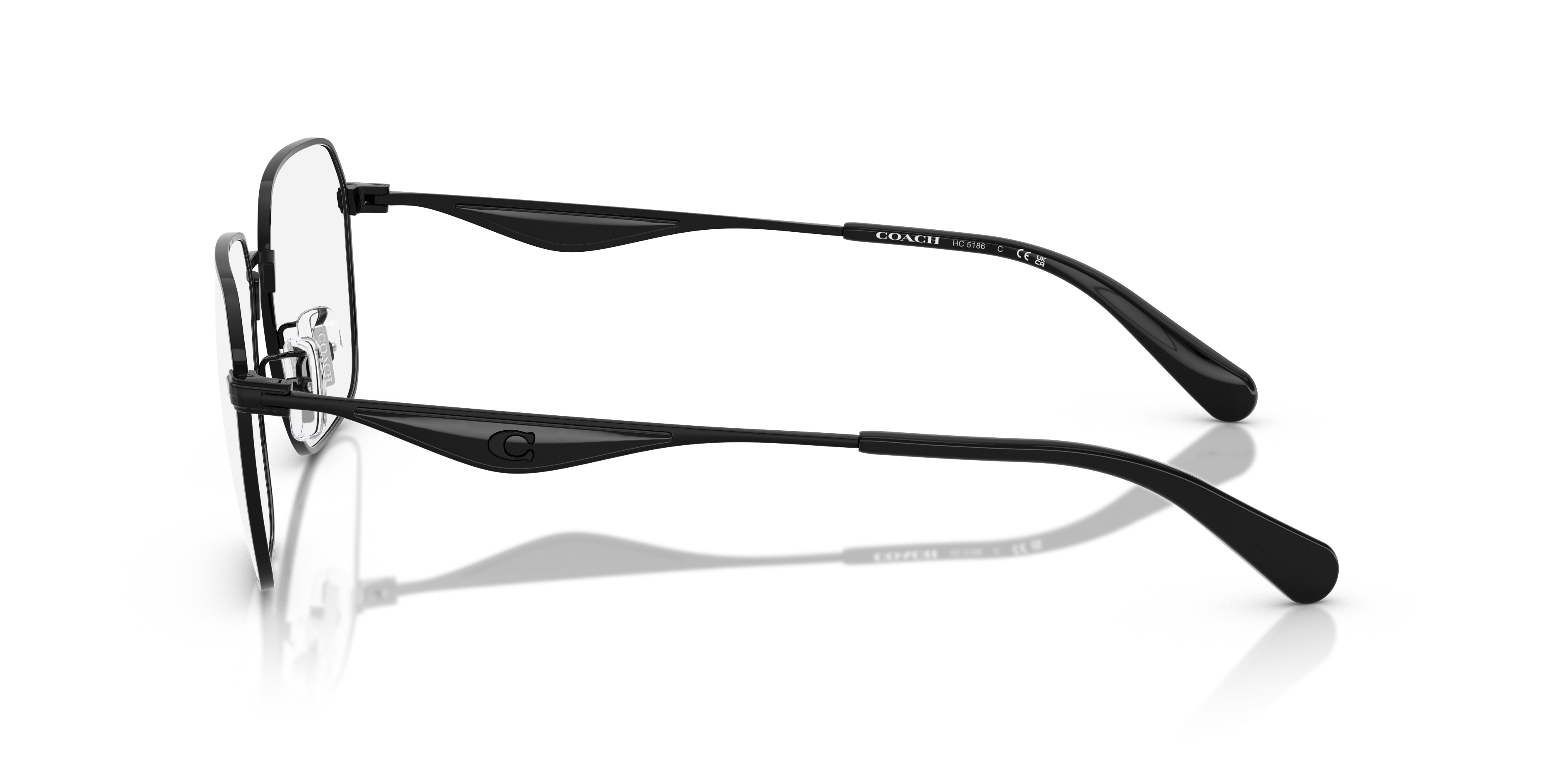 Coach HC5186 Geometric Eyeglasses - Satin Black