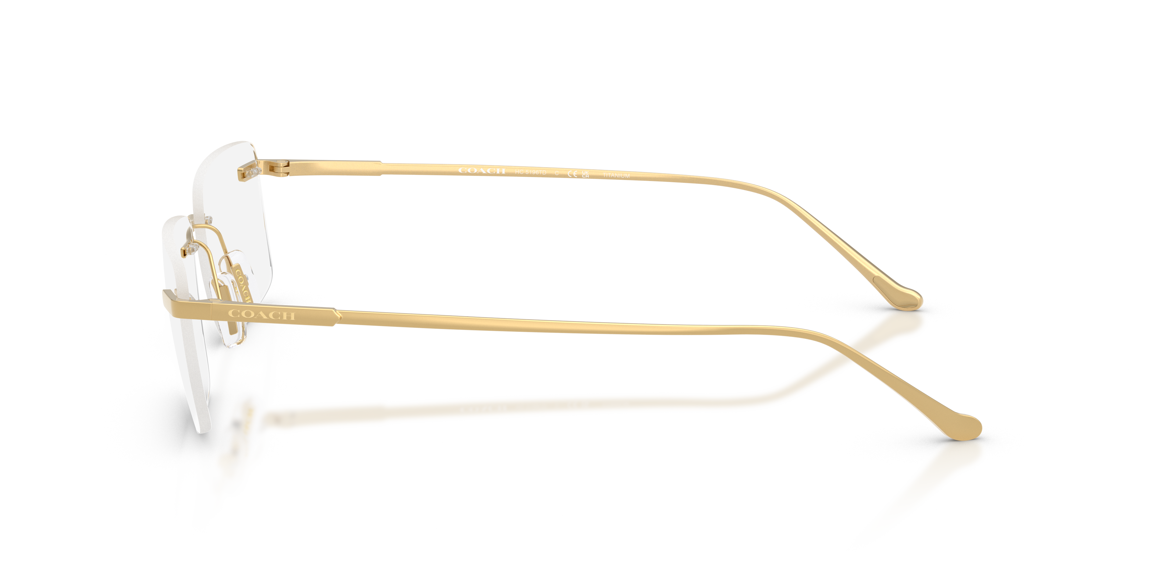 Coach HC5196TD Rectangle Eyeglasses - Shiny Gold