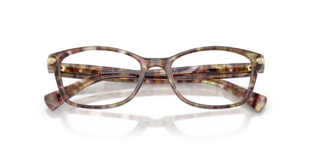 Coach HC6065 Rectangle Eyeglasses - Light Brown Confetti Tortoise