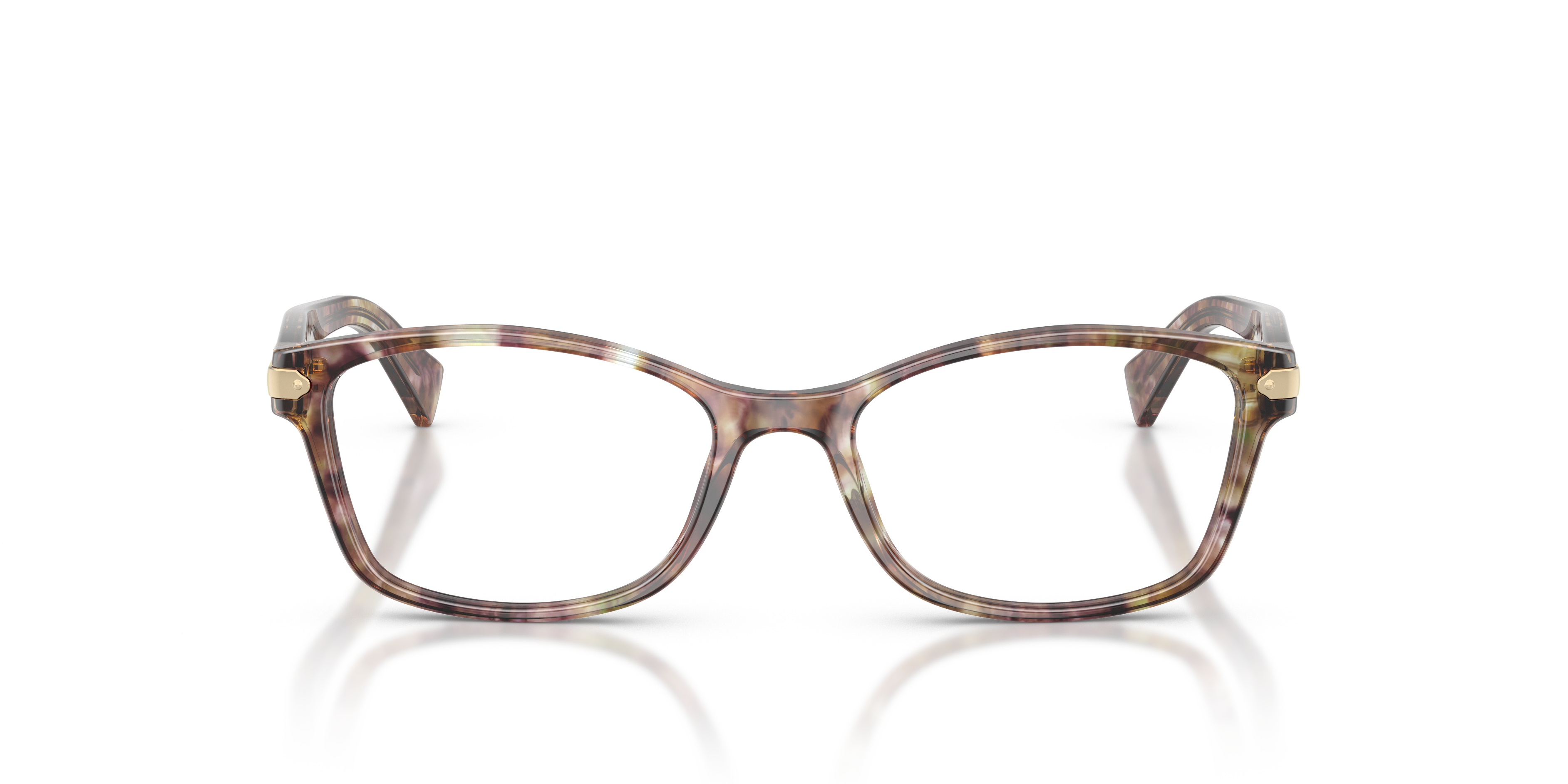 Coach HC6065 Rectangle Eyeglasses - Purple Confetti Tortoise