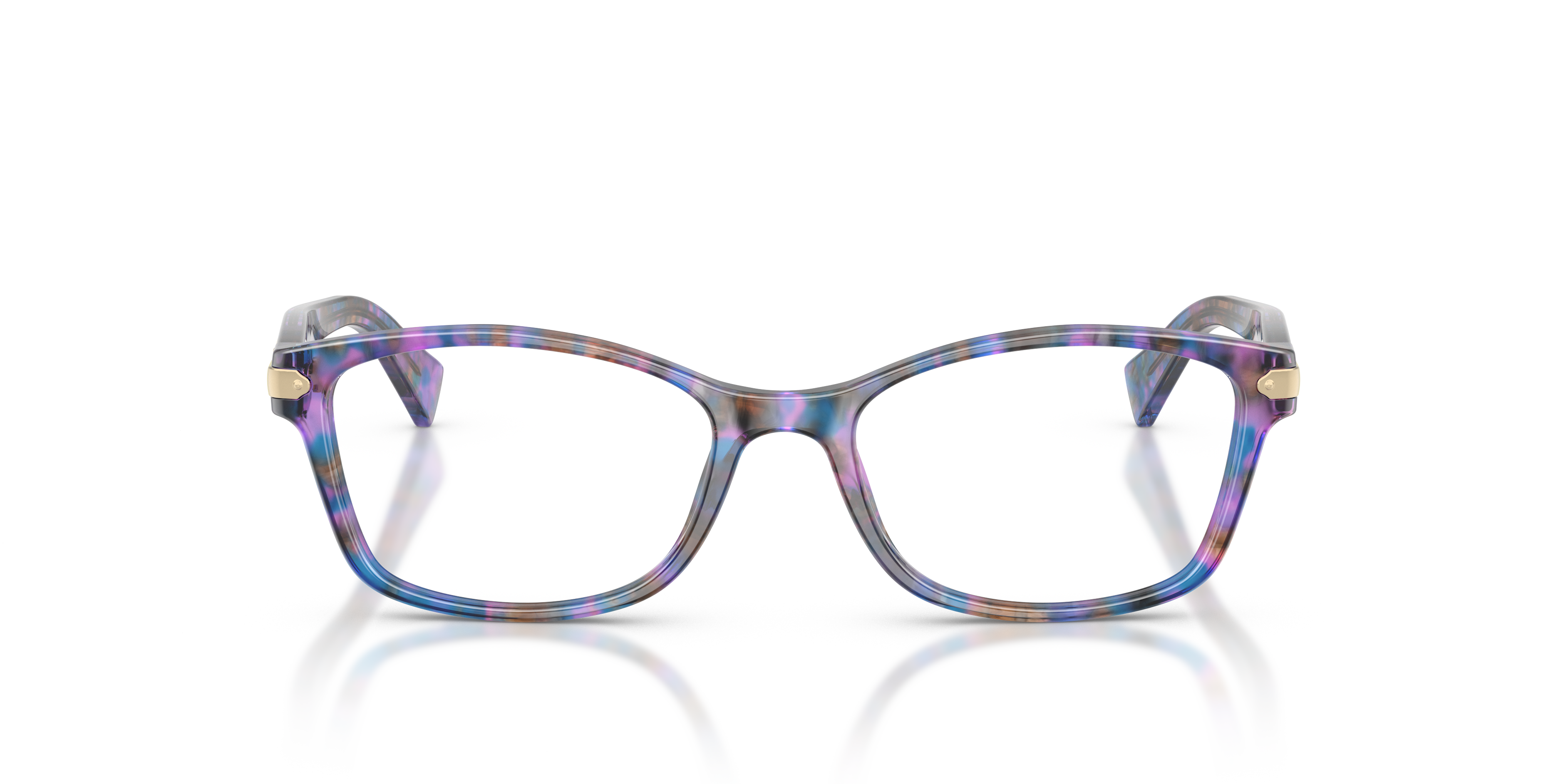 Coach HC6065 Rectangle Eyeglasses - Purple Confetti Tortoise