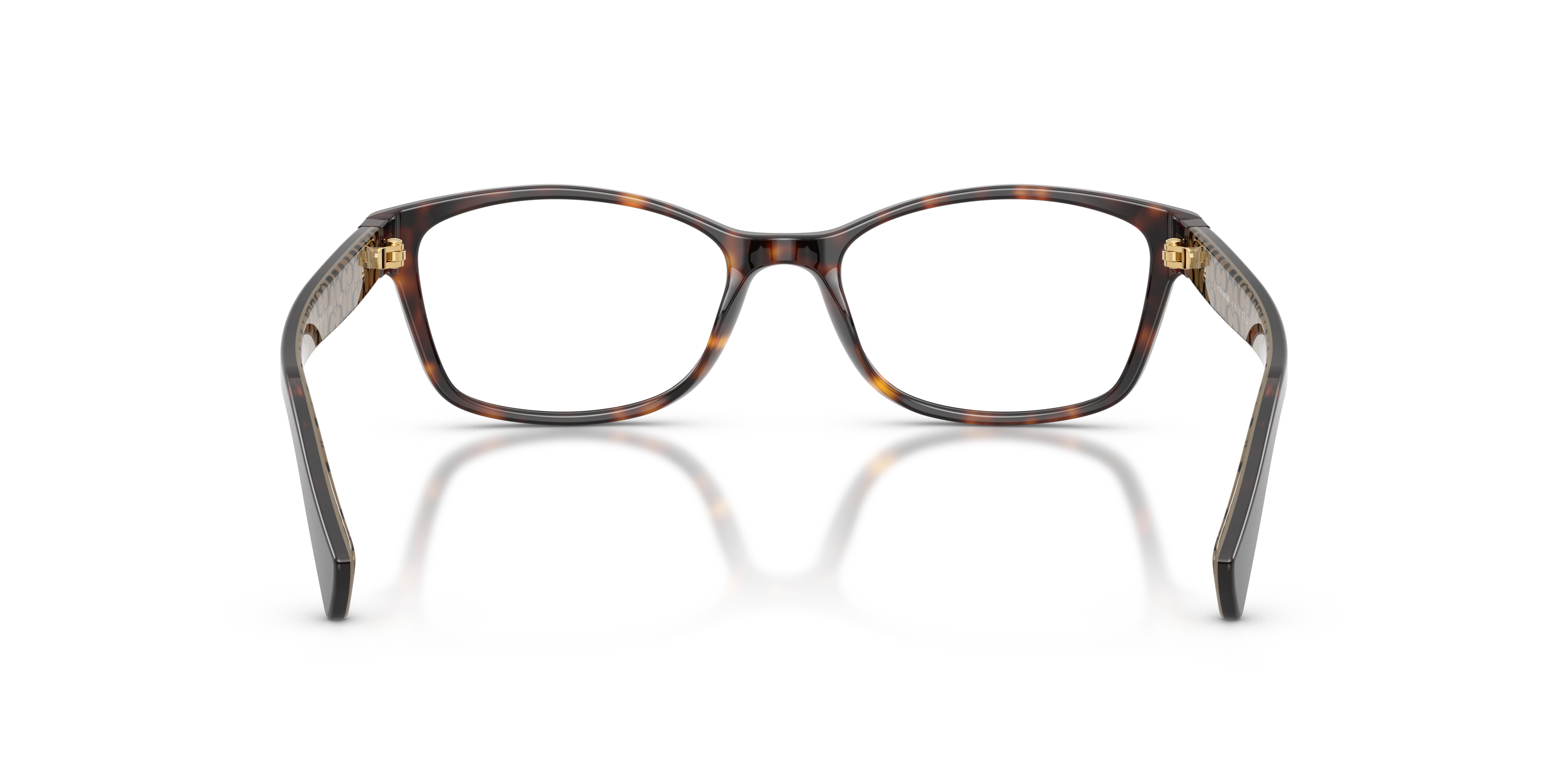 Coach HC6065 Rectangle Eyeglasses - Light Brown Confetti Tortoise
