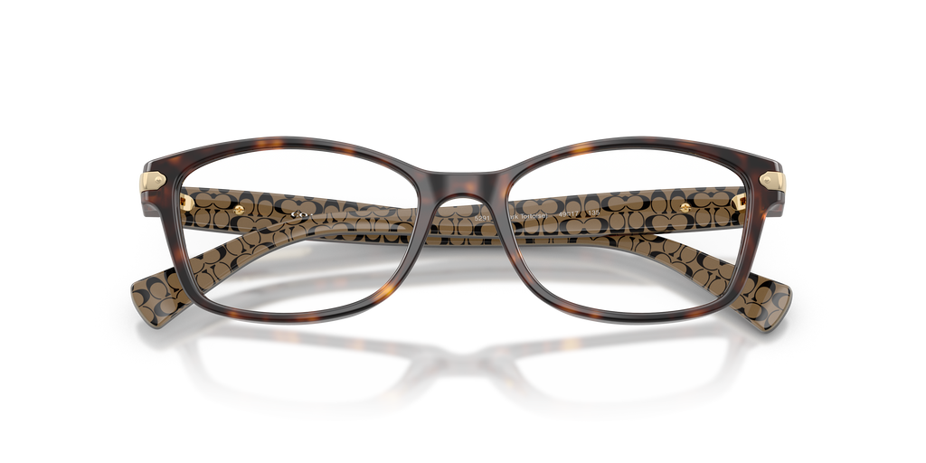 Coach HC6065 Rectangle Eyeglasses - Dark Tortoise