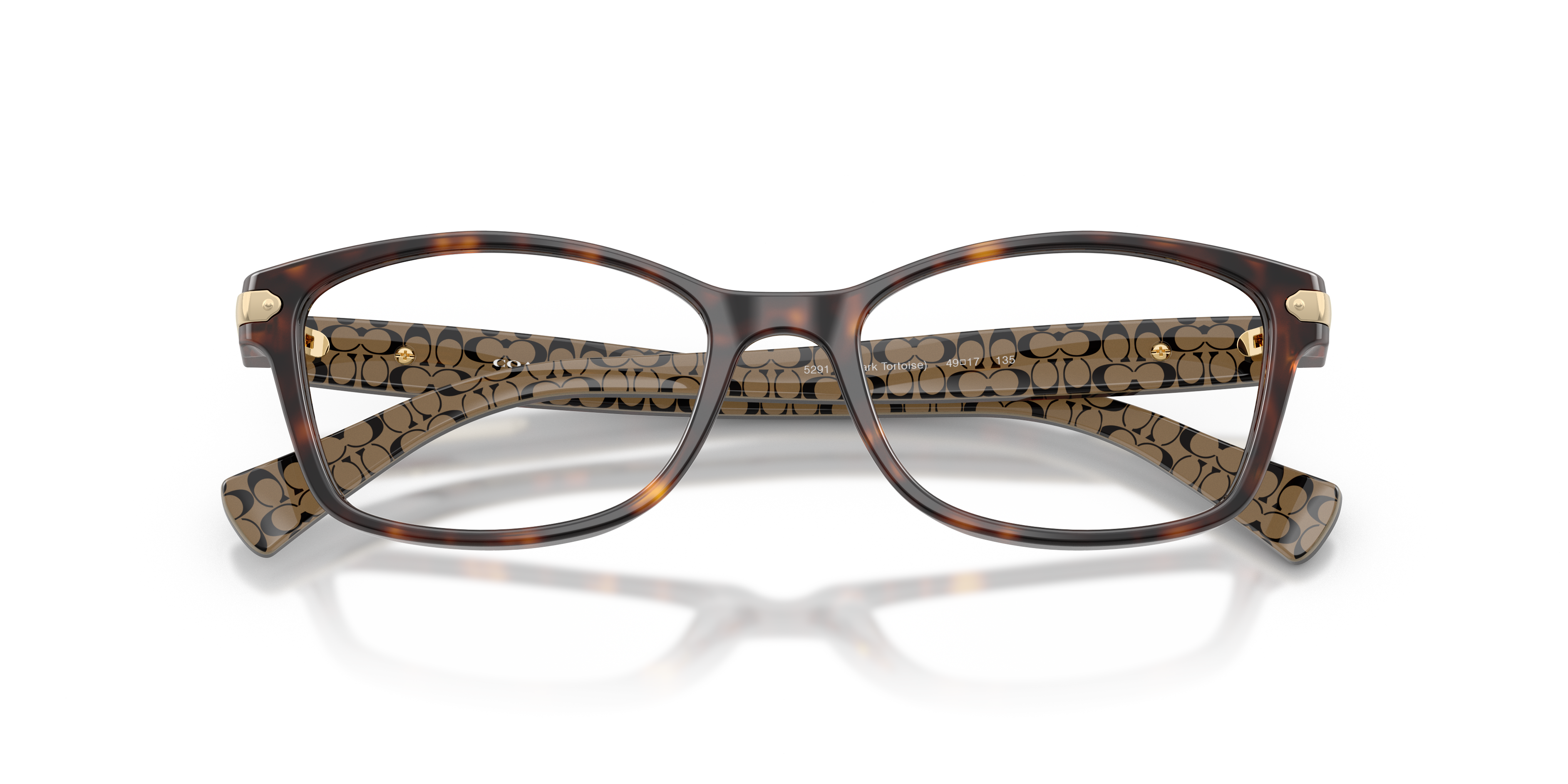 Coach HC6065 Rectangle Eyeglasses - Dark Tortoise