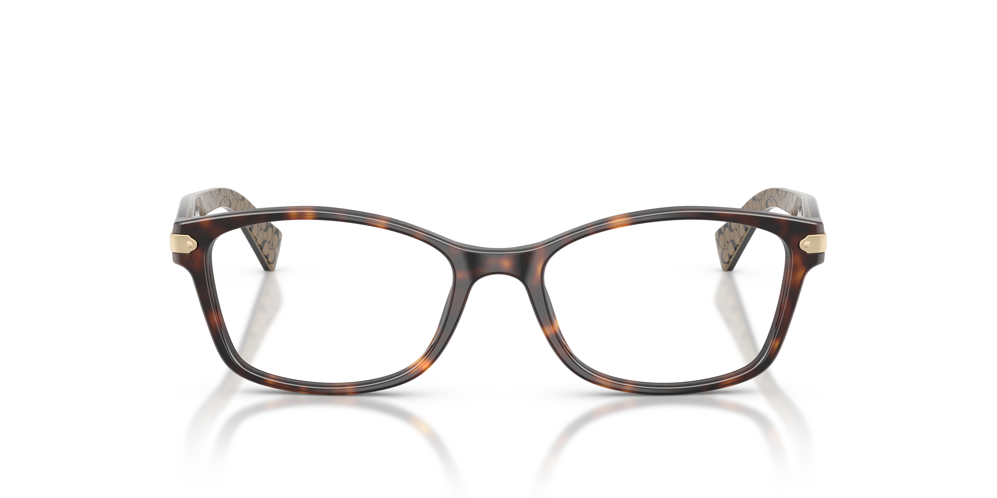 Coach HC6065 Rectangle Eyeglasses - Purple Confetti Tortoise