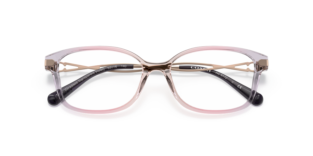 Coach HC6172 Rectangle Eyeglasses - Gradient Transparent Violet