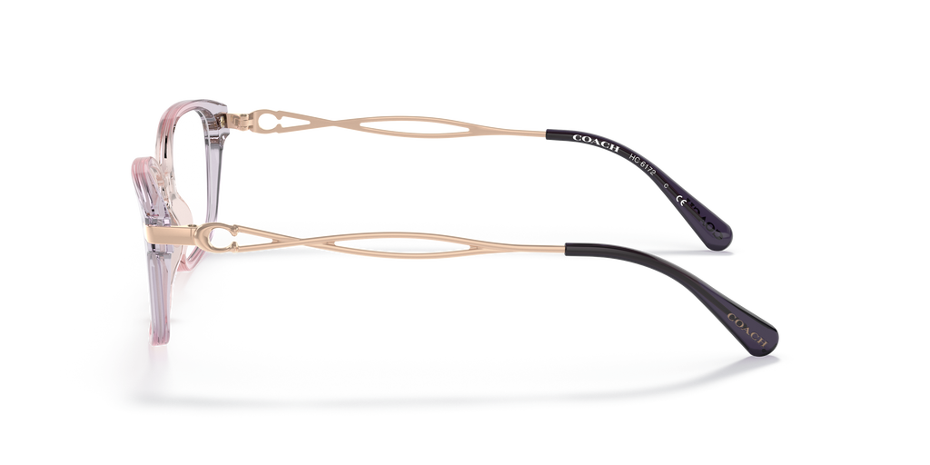 Coach HC6172 Rectangle Eyeglasses - Gradient Transparent Violet