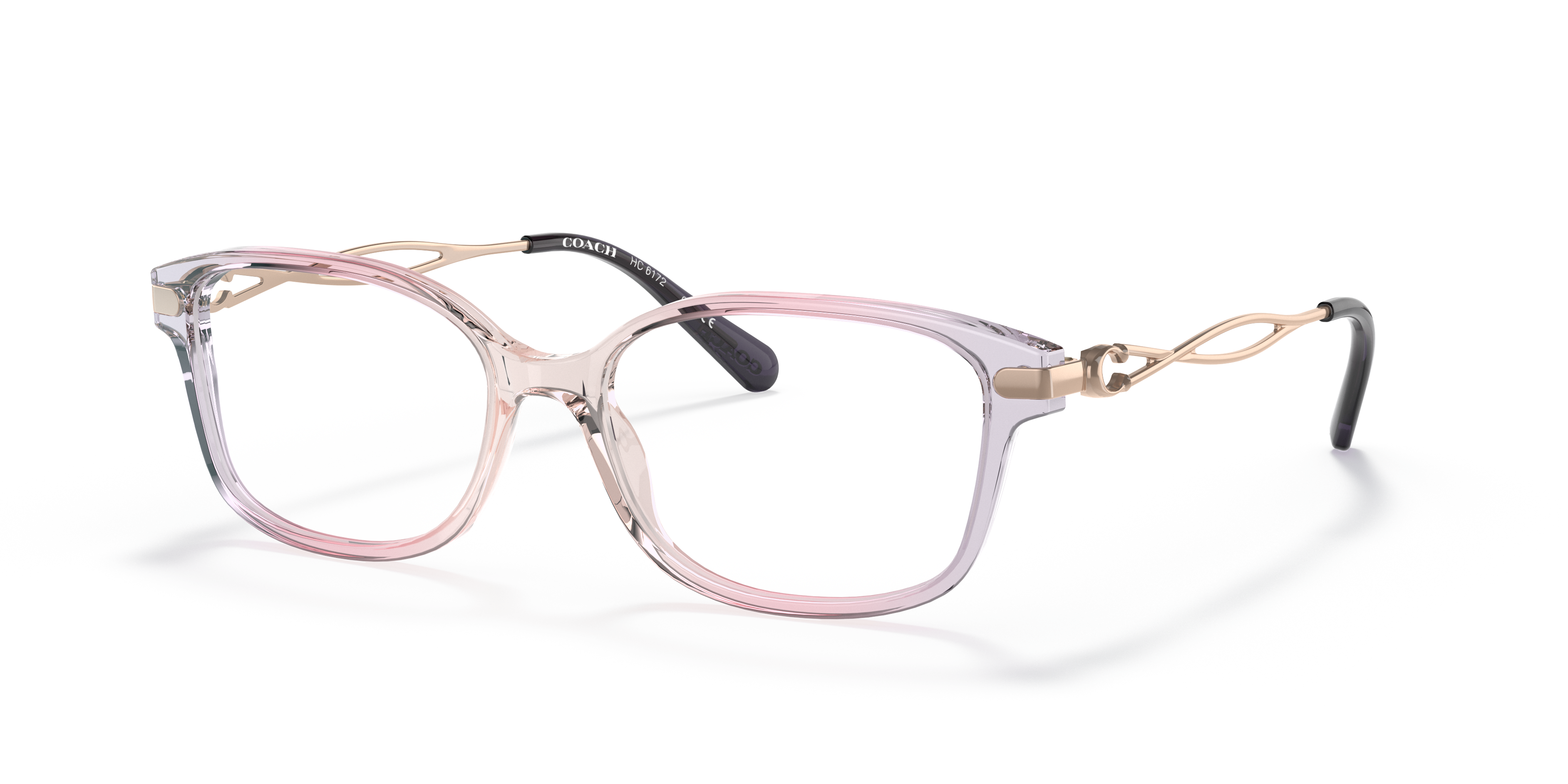 Coach HC6172 Rectangle Eyeglasses - Gradient Transparent Violet