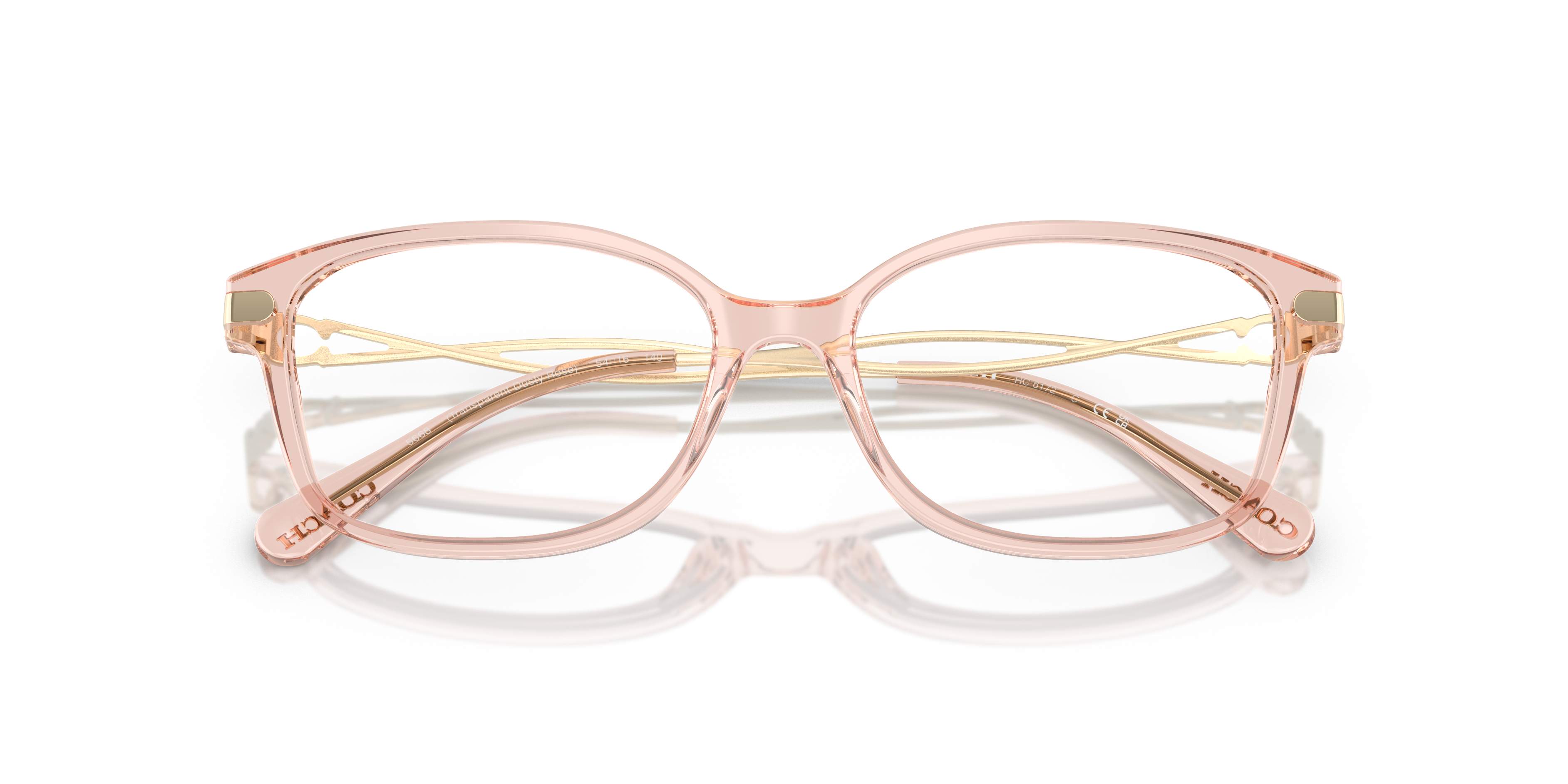 Coach HC6172 Rectangle Eyeglasses - Transparent Dusty Rose