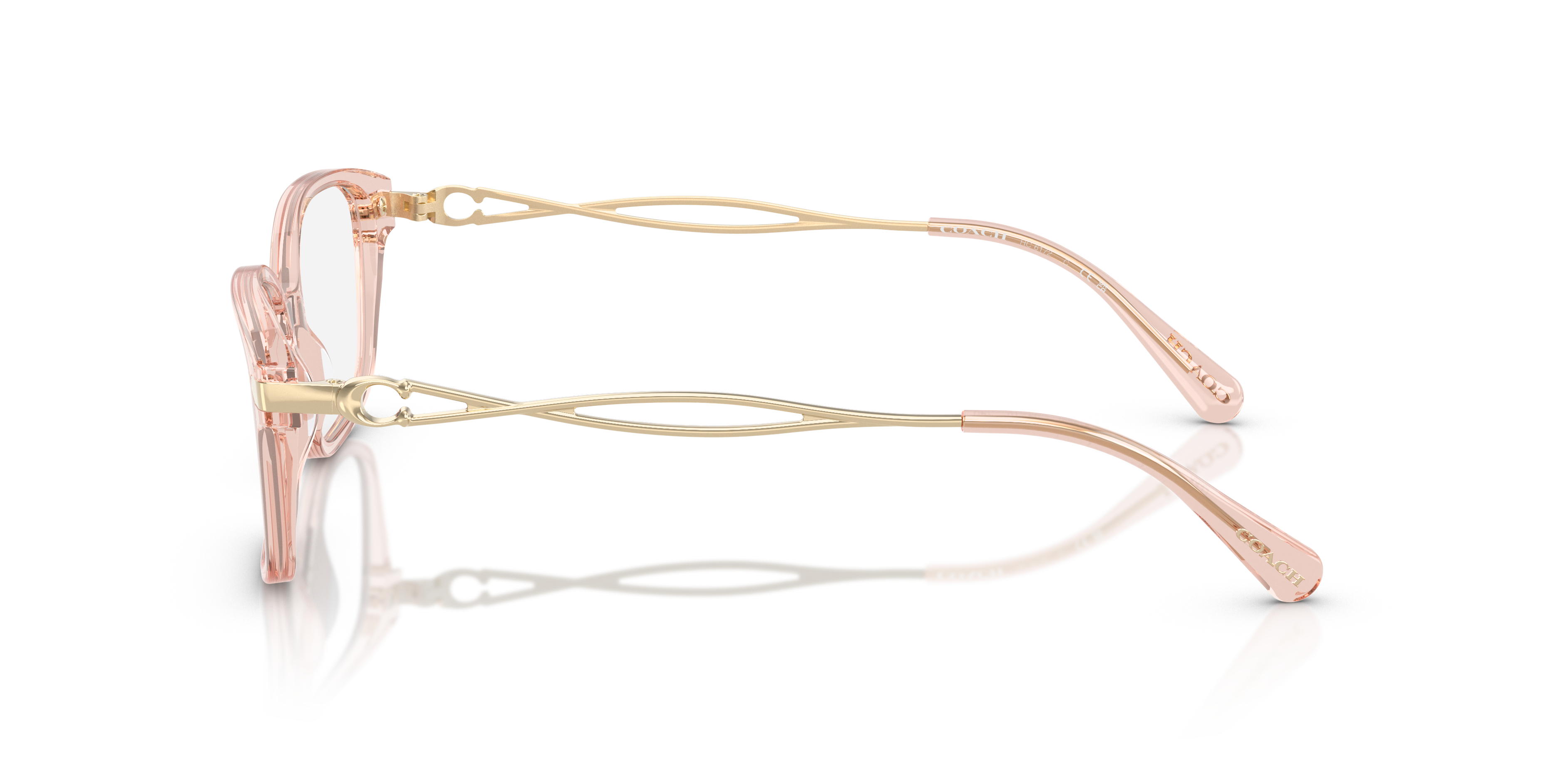 Coach HC6172 Rectangle Eyeglasses - Transparent Dusty Rose