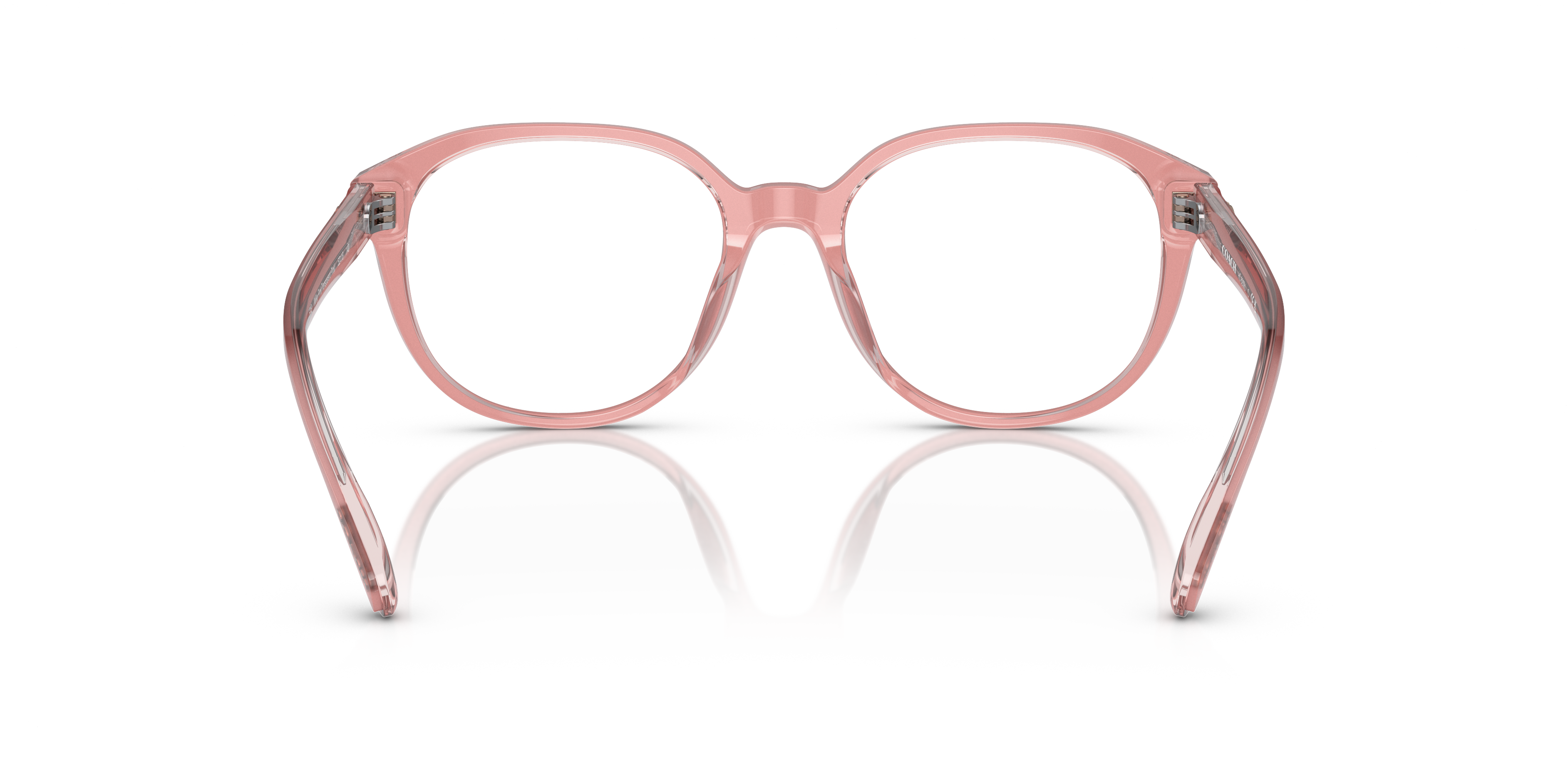 Coach HC6209U Round Eyeglasses - Milky Pink Transparent Pink