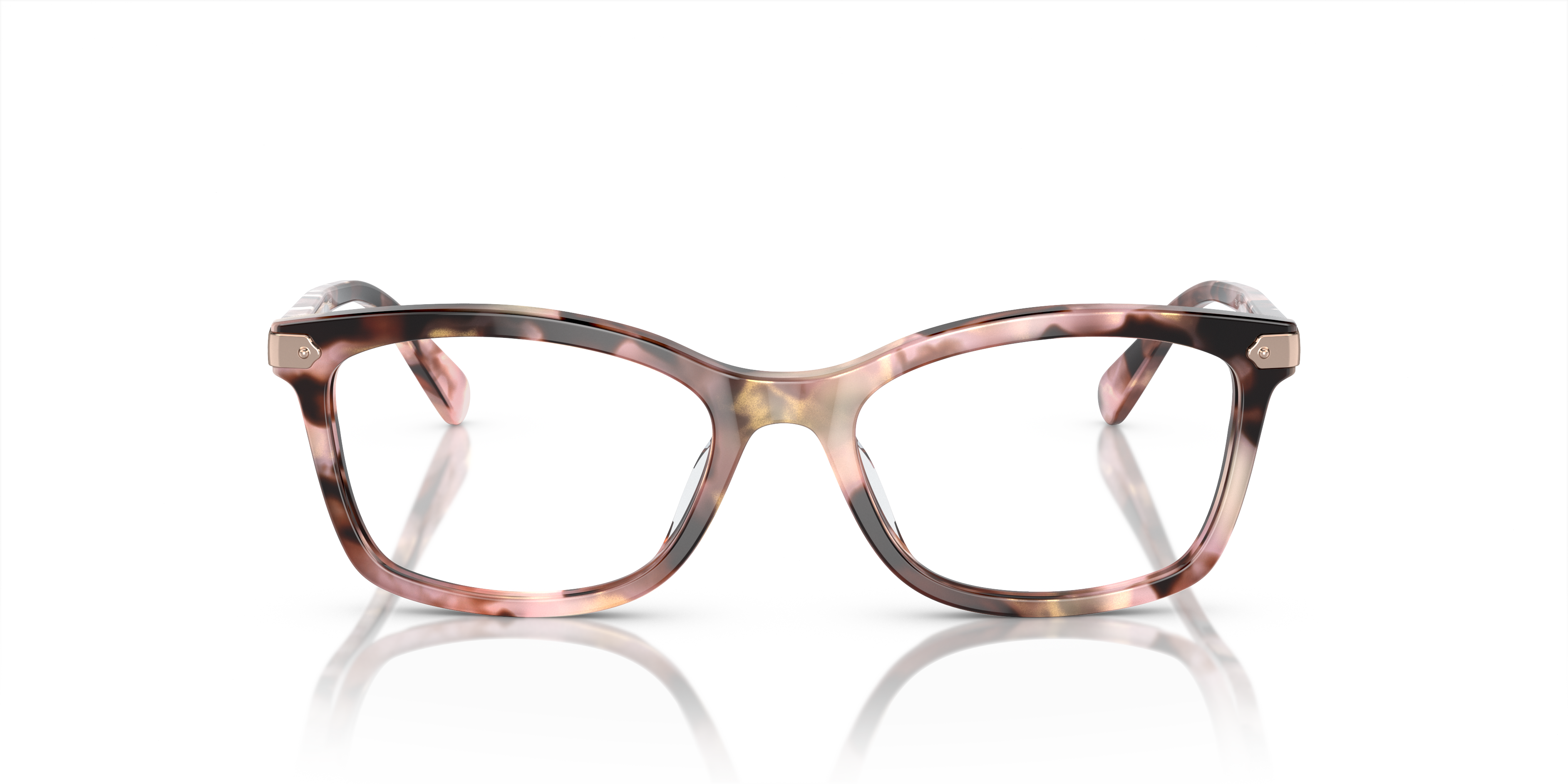 Coach HC6219U Rectangle Eyeglasses - Rose Pearl Tortoise