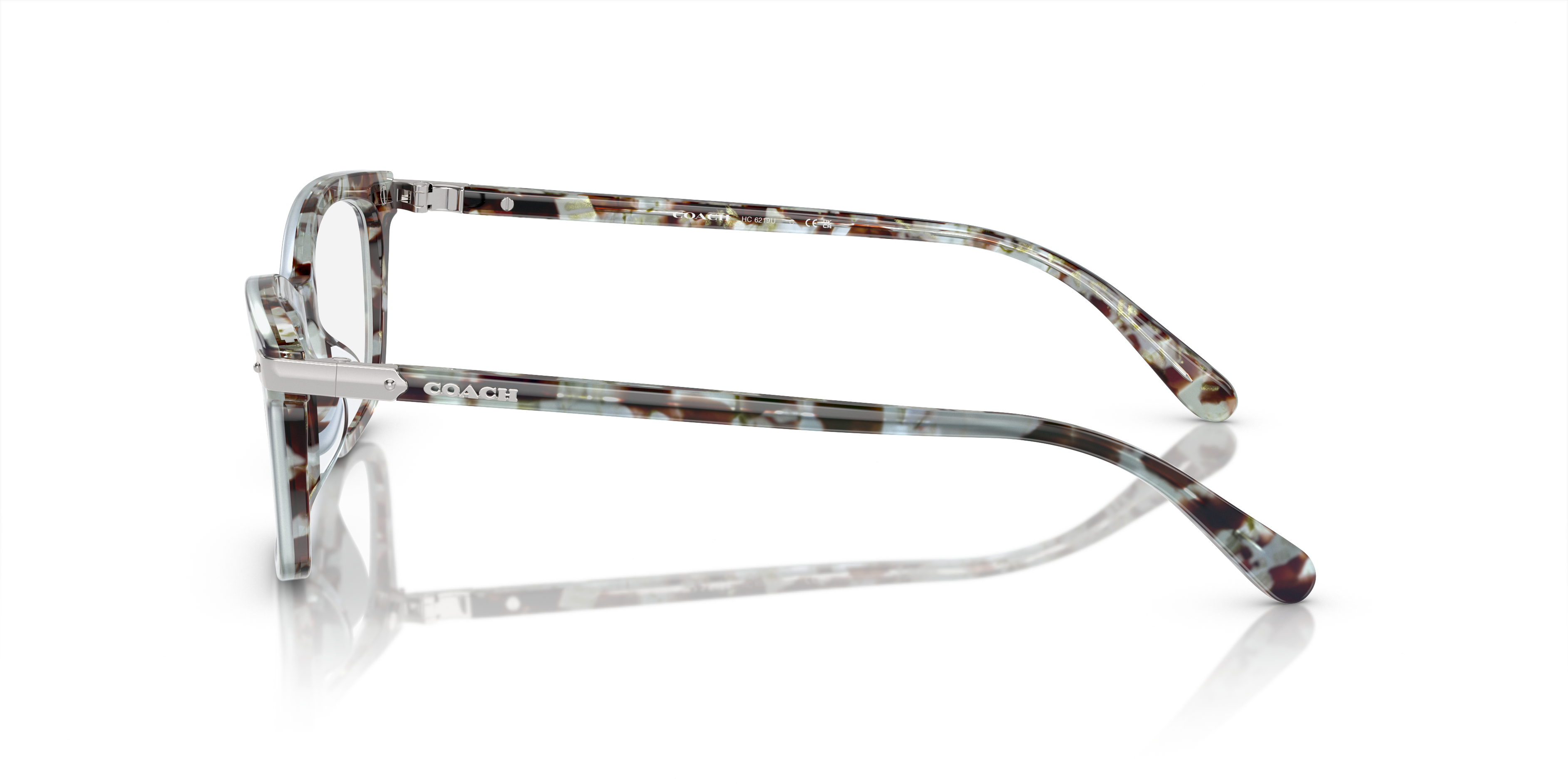 Coach HC6219U Rectangle Eyeglasses - Rose Pearl Tortoise