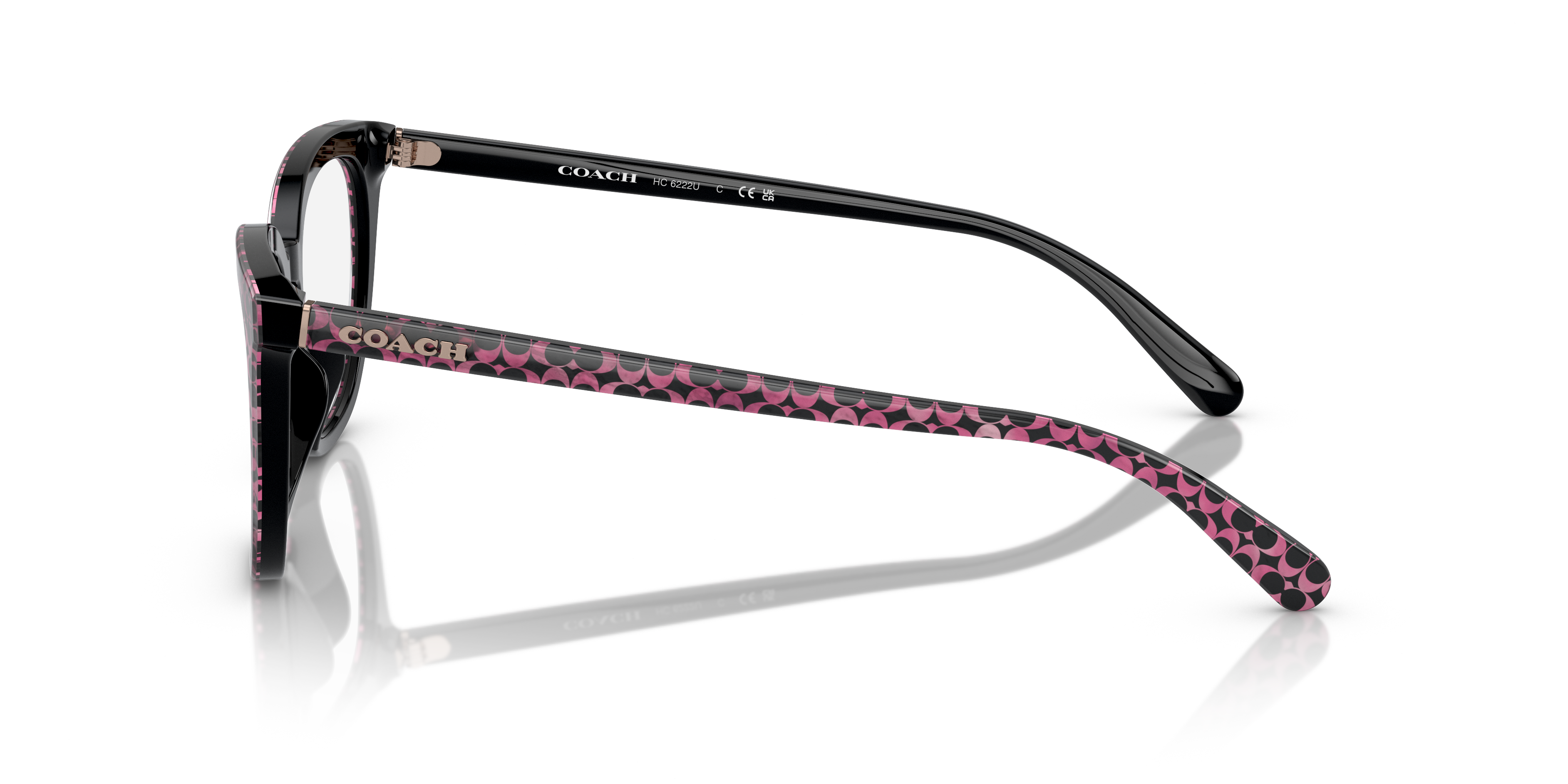 Coach HC6222U Square Eyeglasses - Ruby Pearl Signature C
