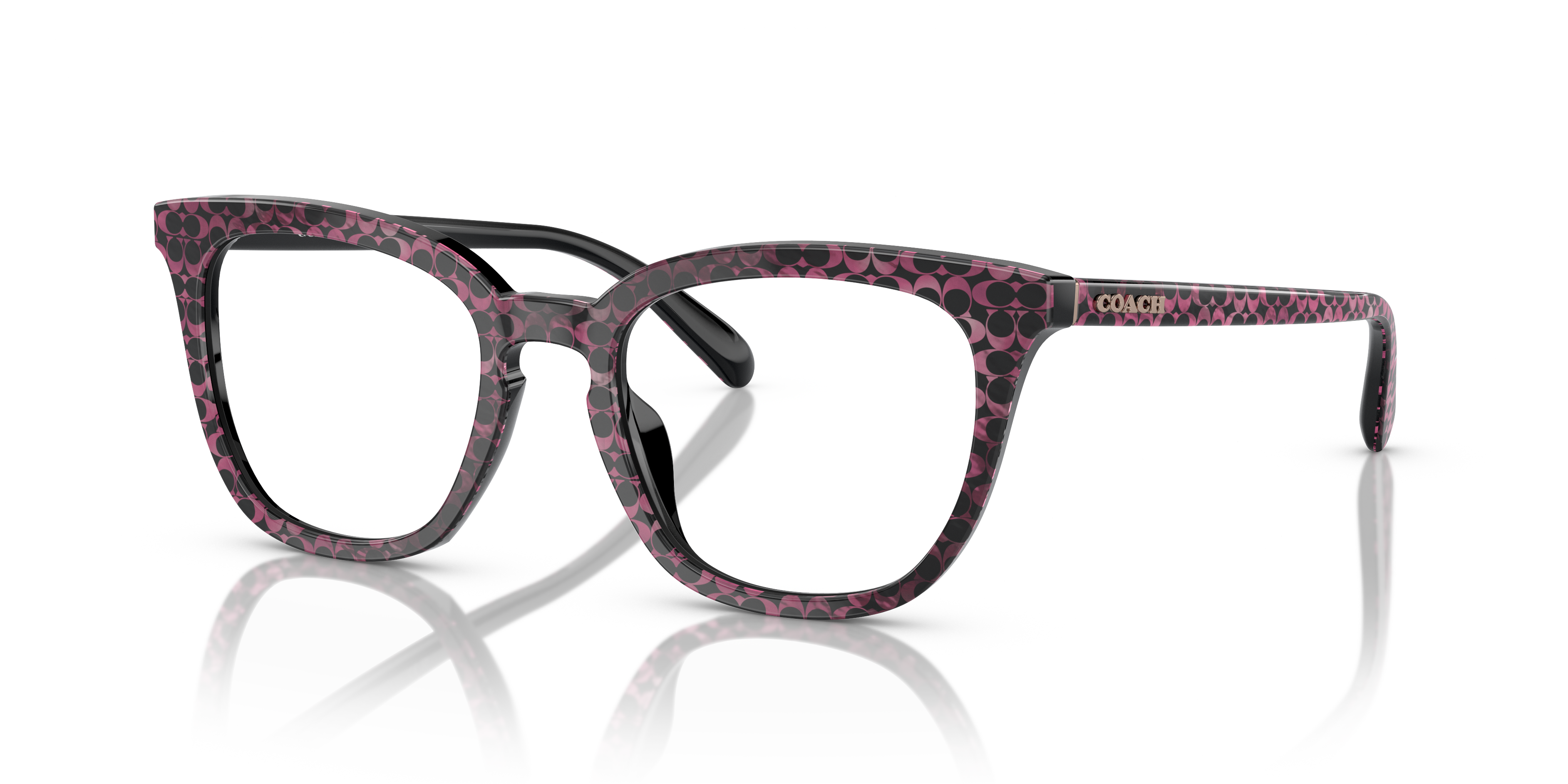 Coach HC6222U Square Eyeglasses - Ruby Pearl Signature C