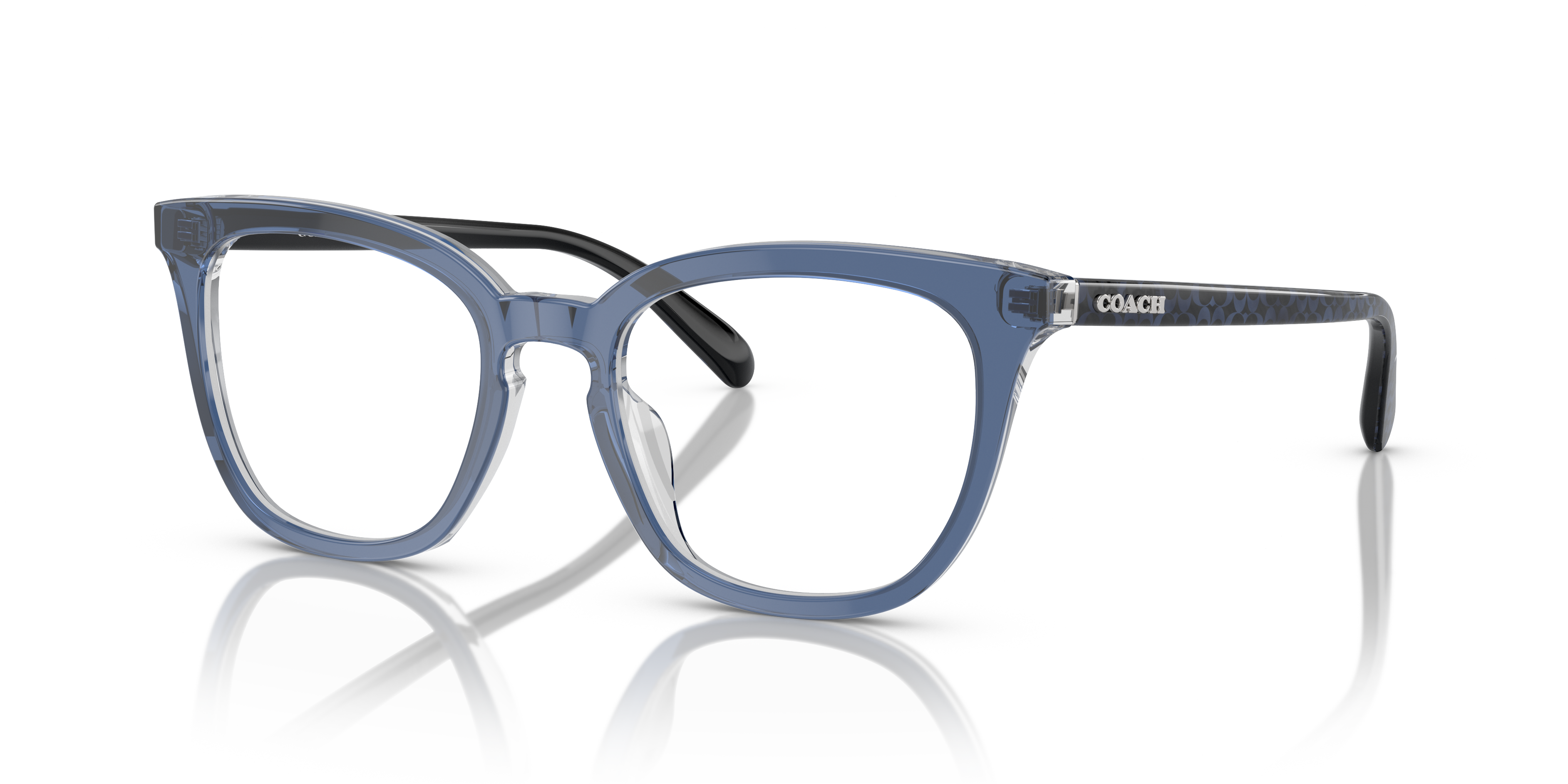 Coach HC6222U Square Eyeglasses - Transparent Blue