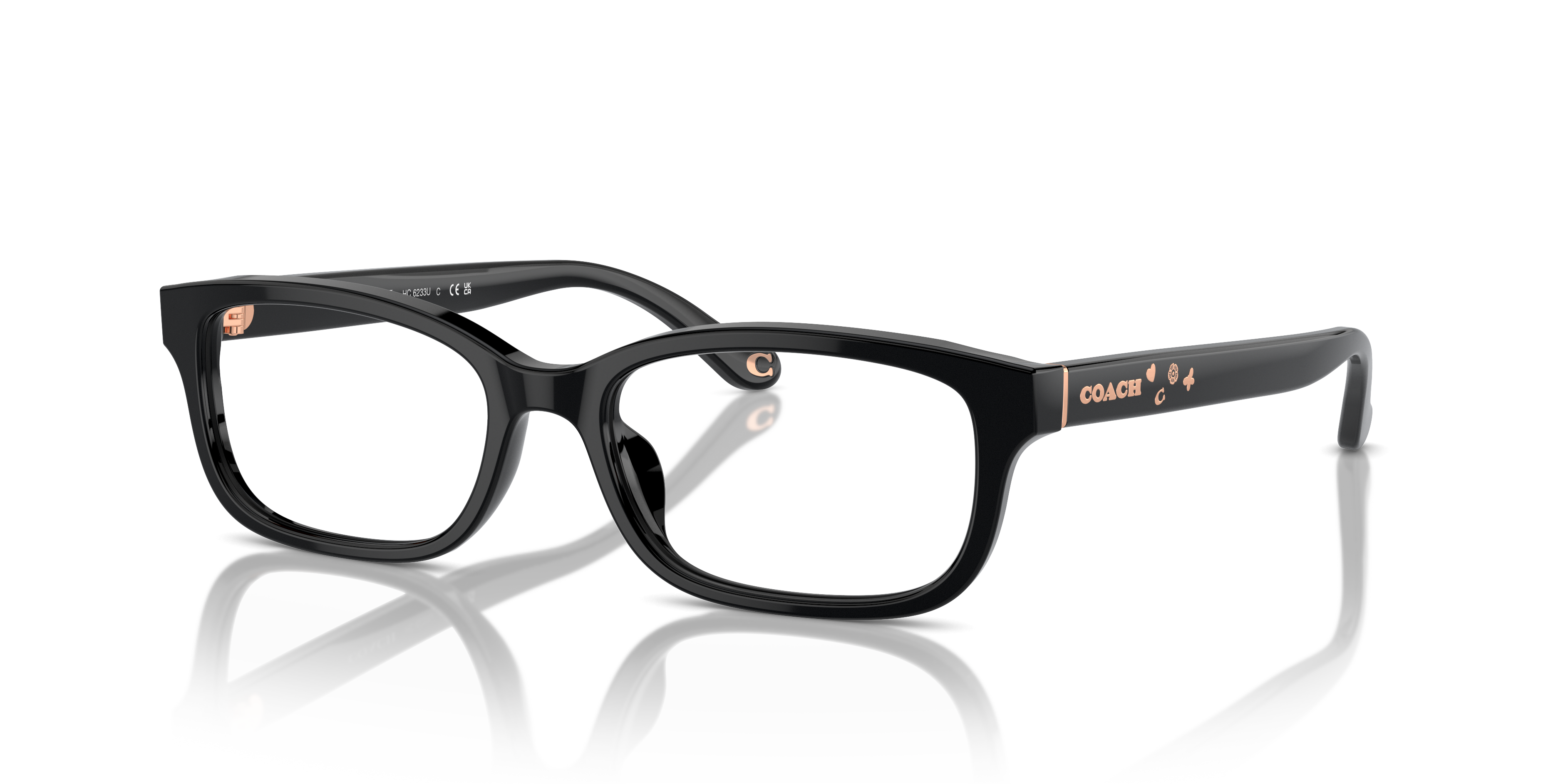Coach HC6233U Rectangle Eyeglasses - Transparent Clear
