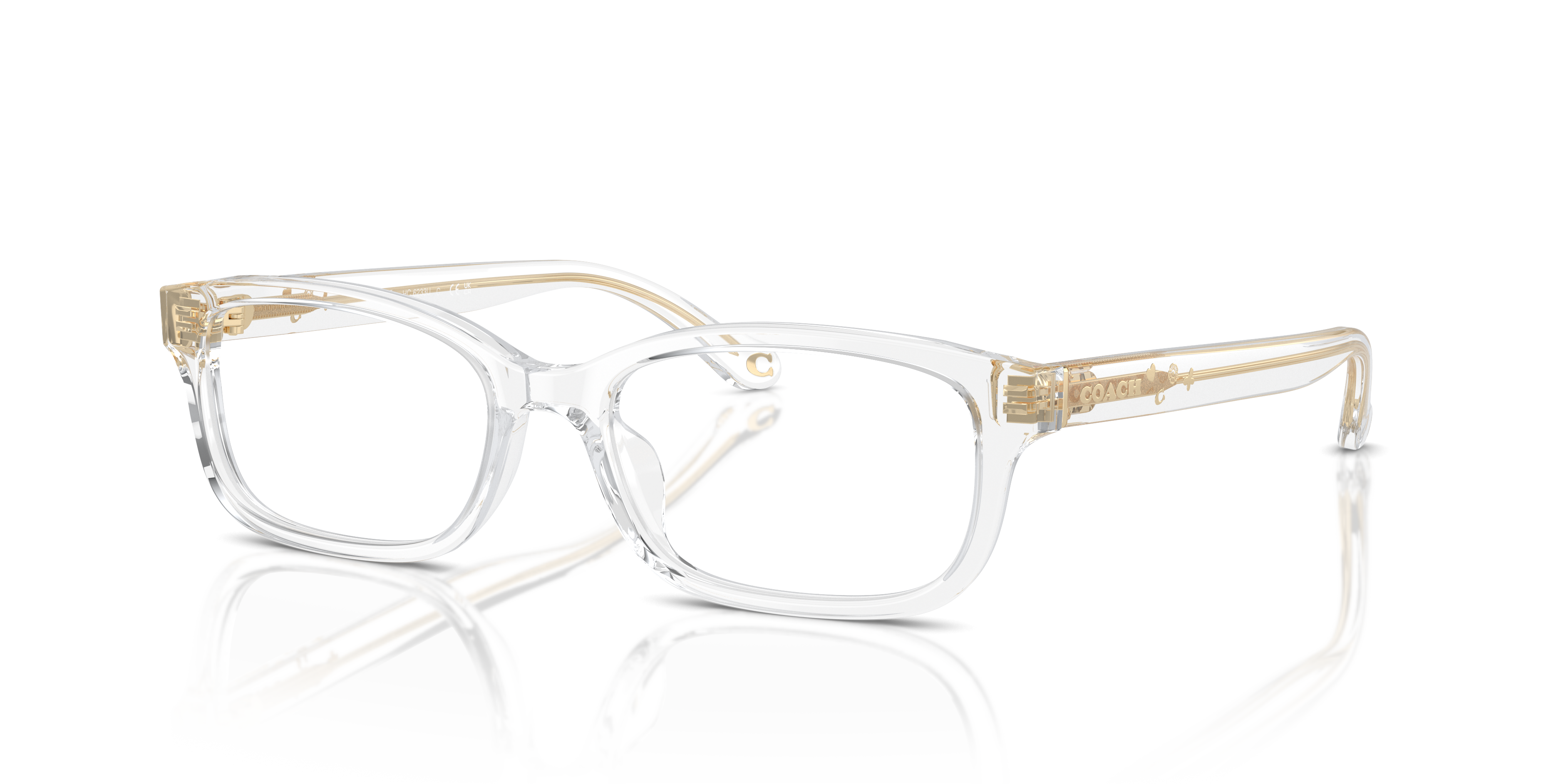Coach HC6233U Rectangle Eyeglasses - Transparent Clear