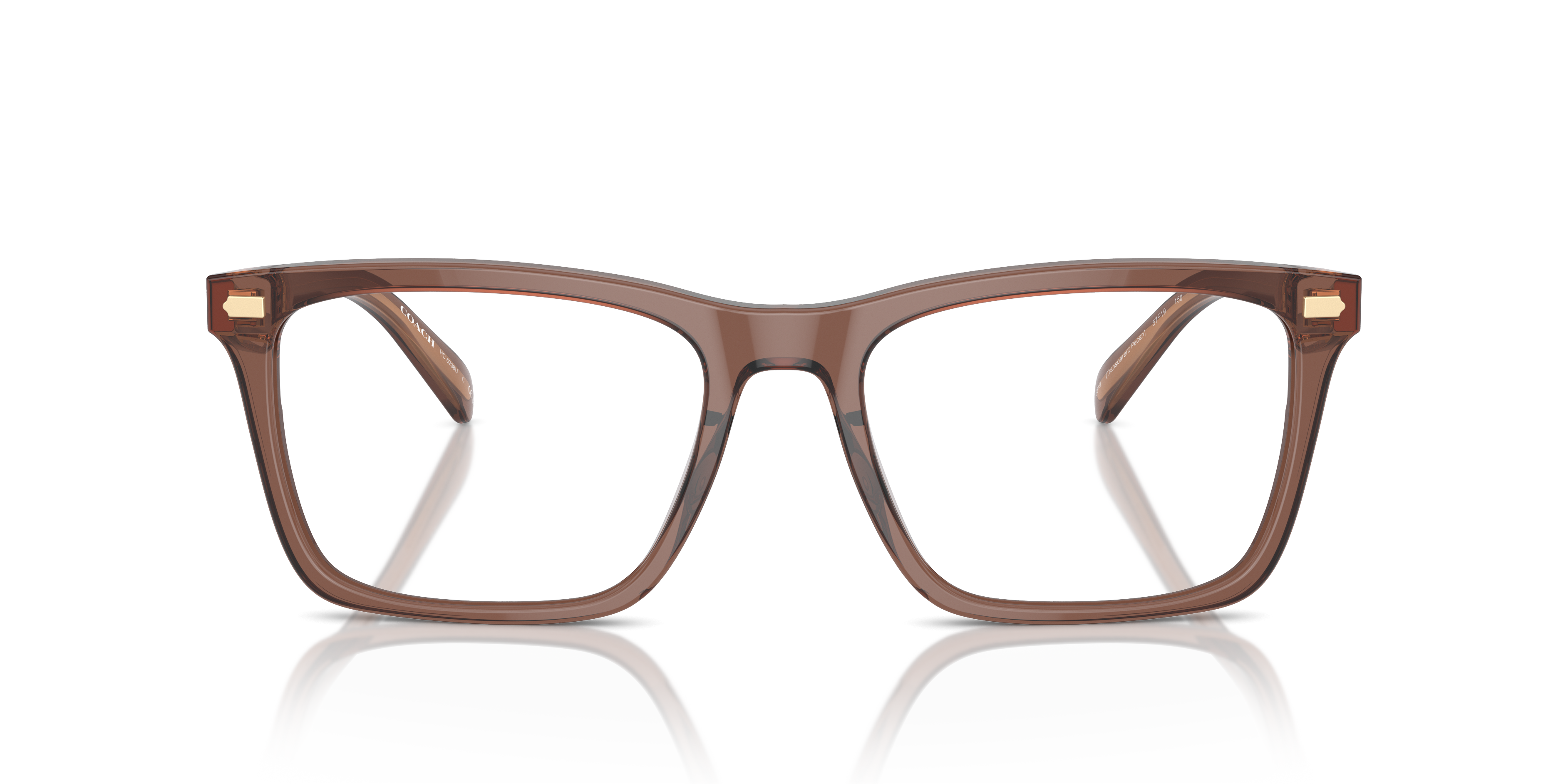 Coach HC6238U Square Eyeglasses - Transparent Pecan