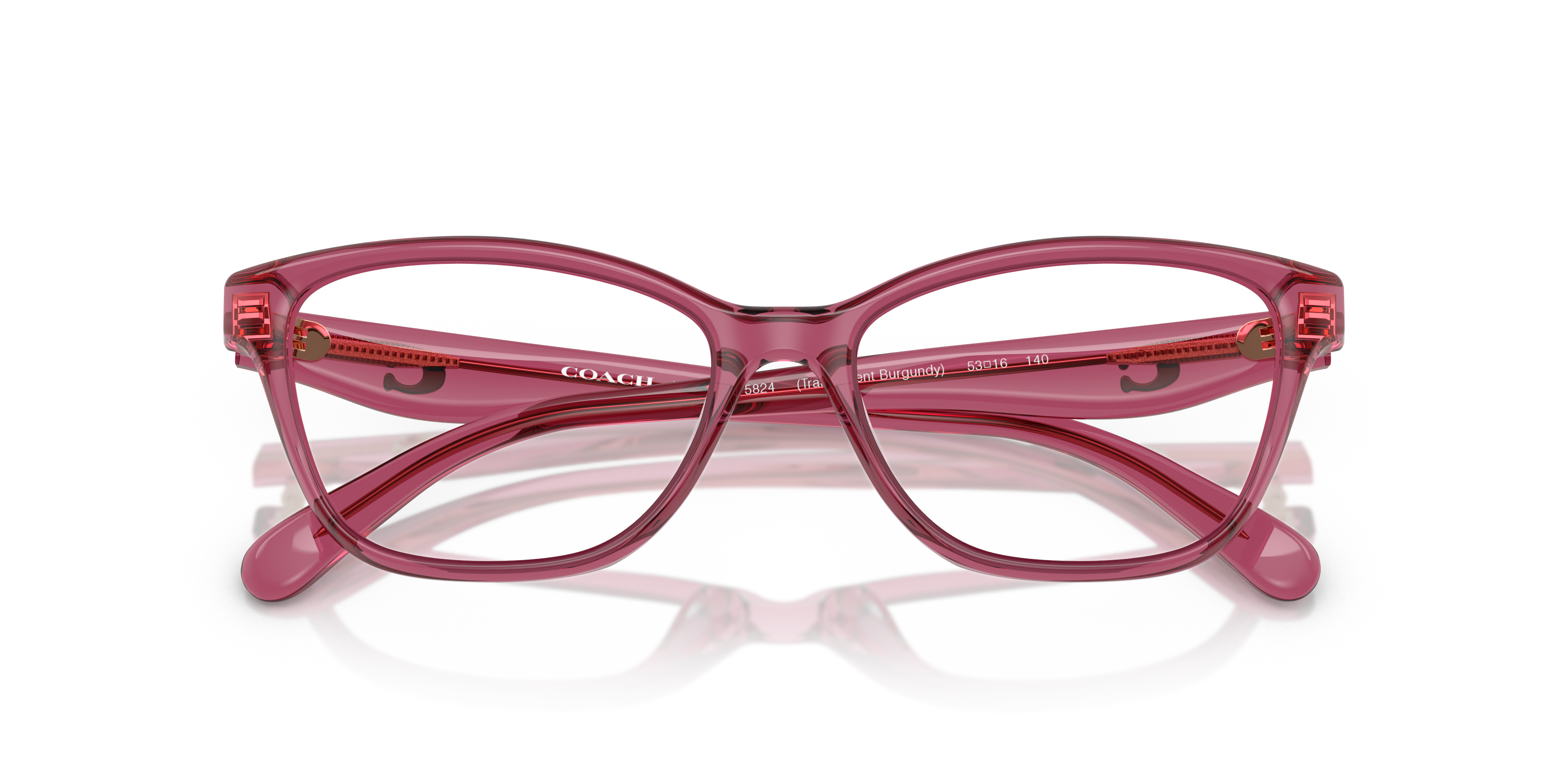 Coach HC6243U Pillow Eyeglasses - Transparent Burgundy