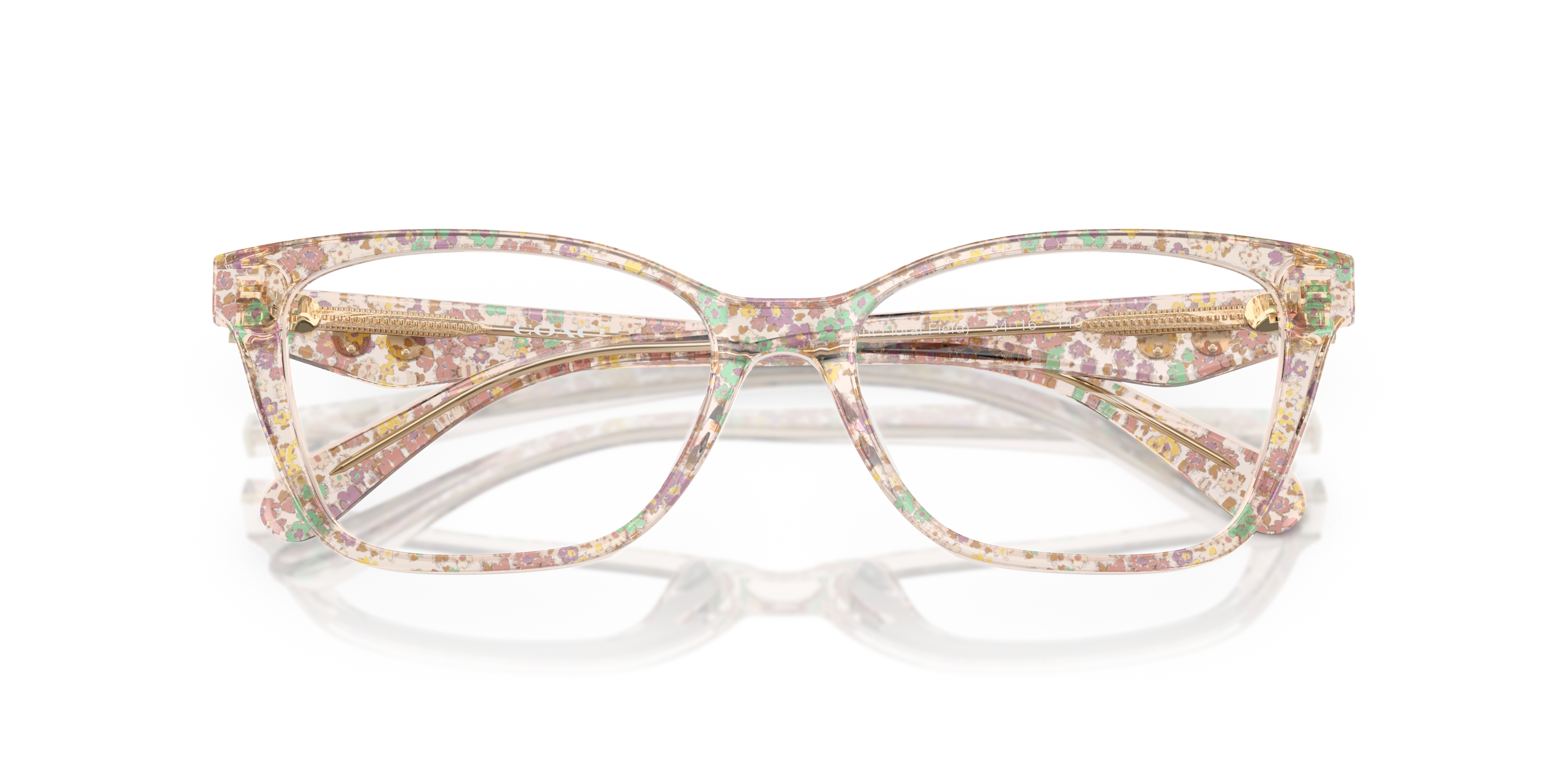 Coach HC6248U Cat Eye Eyeglasses - Milky Violet Floral Field