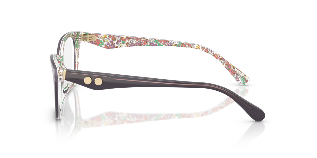 Coach HC6248U Cat Eye Eyeglasses - Milky Violet Floral Field
