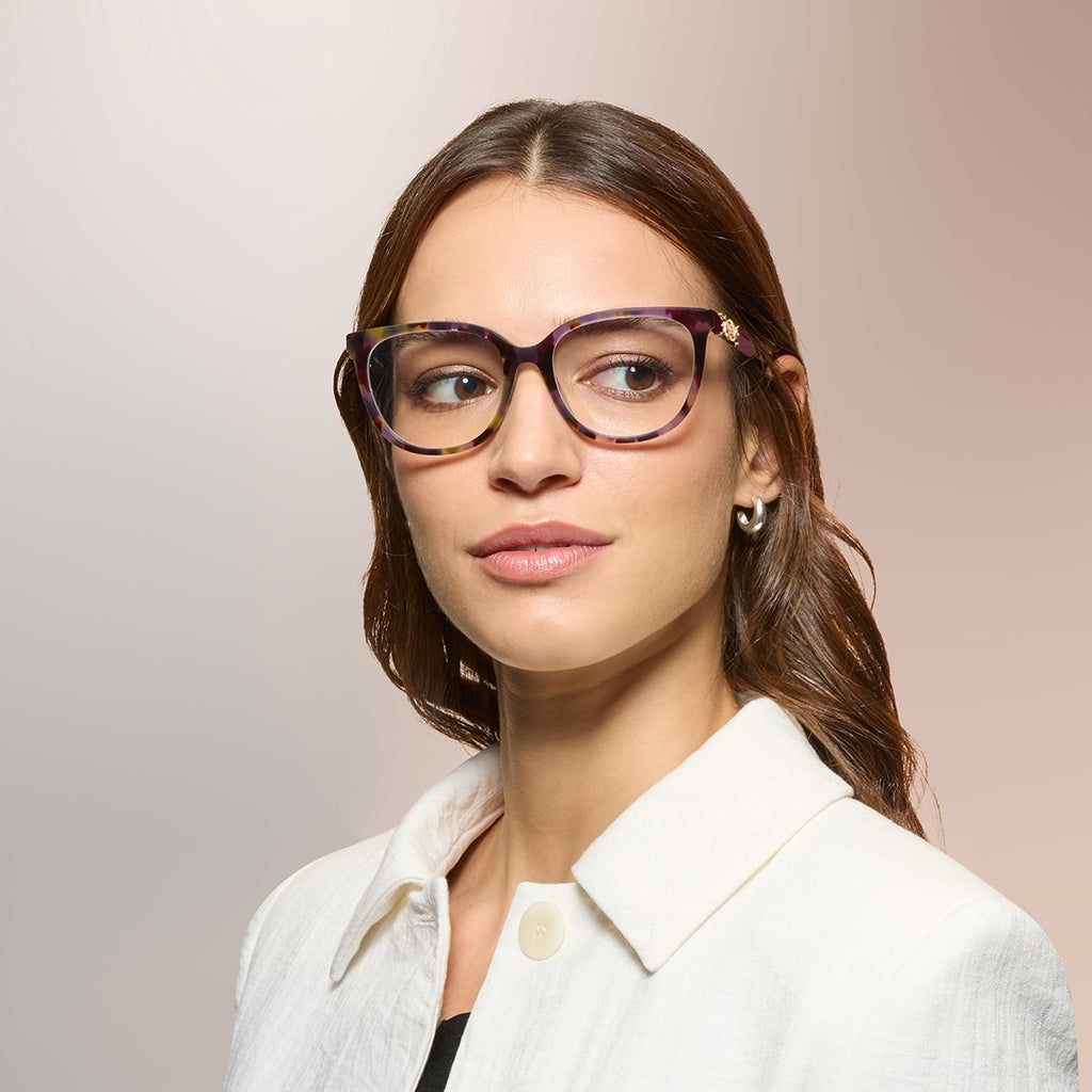 Coach HC6260U Square Eyeglasses - Peach Tortoise