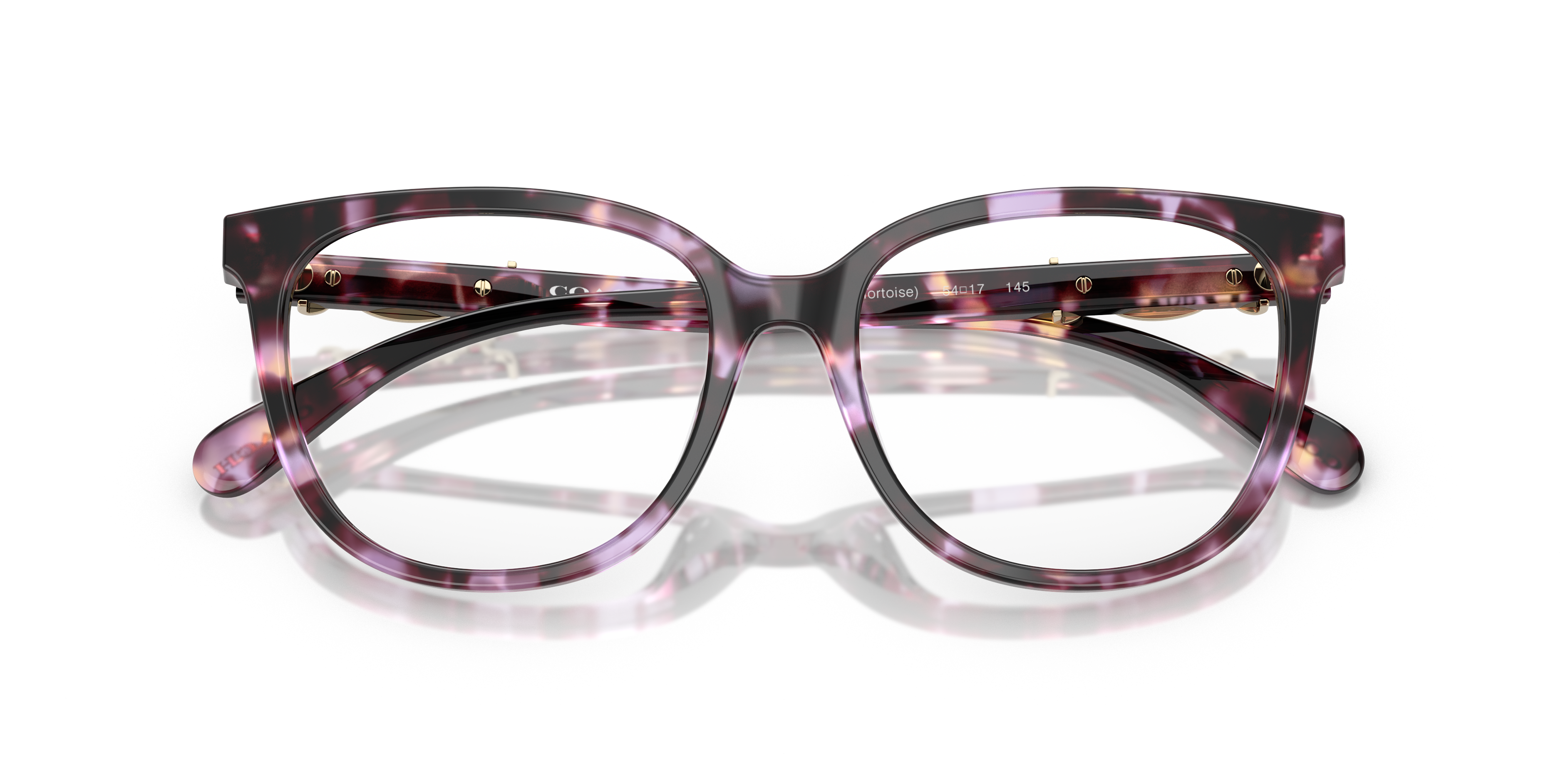 Coach HC6260U Square Eyeglasses - Peach Tortoise