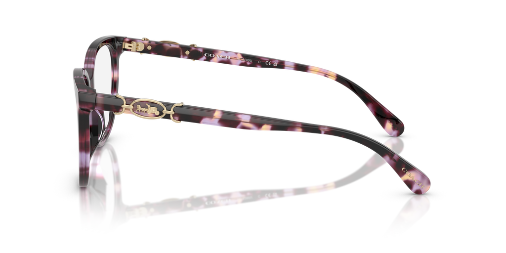 Coach HC6260U Square Eyeglasses - Peach Tortoise