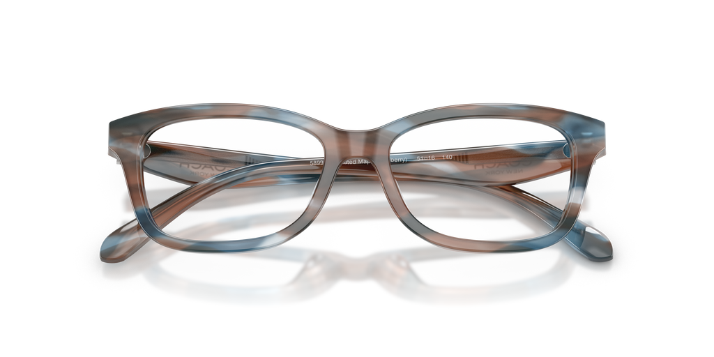Coach HC6275U Rectangle Eyeglasses - Striated Maple Blueberry