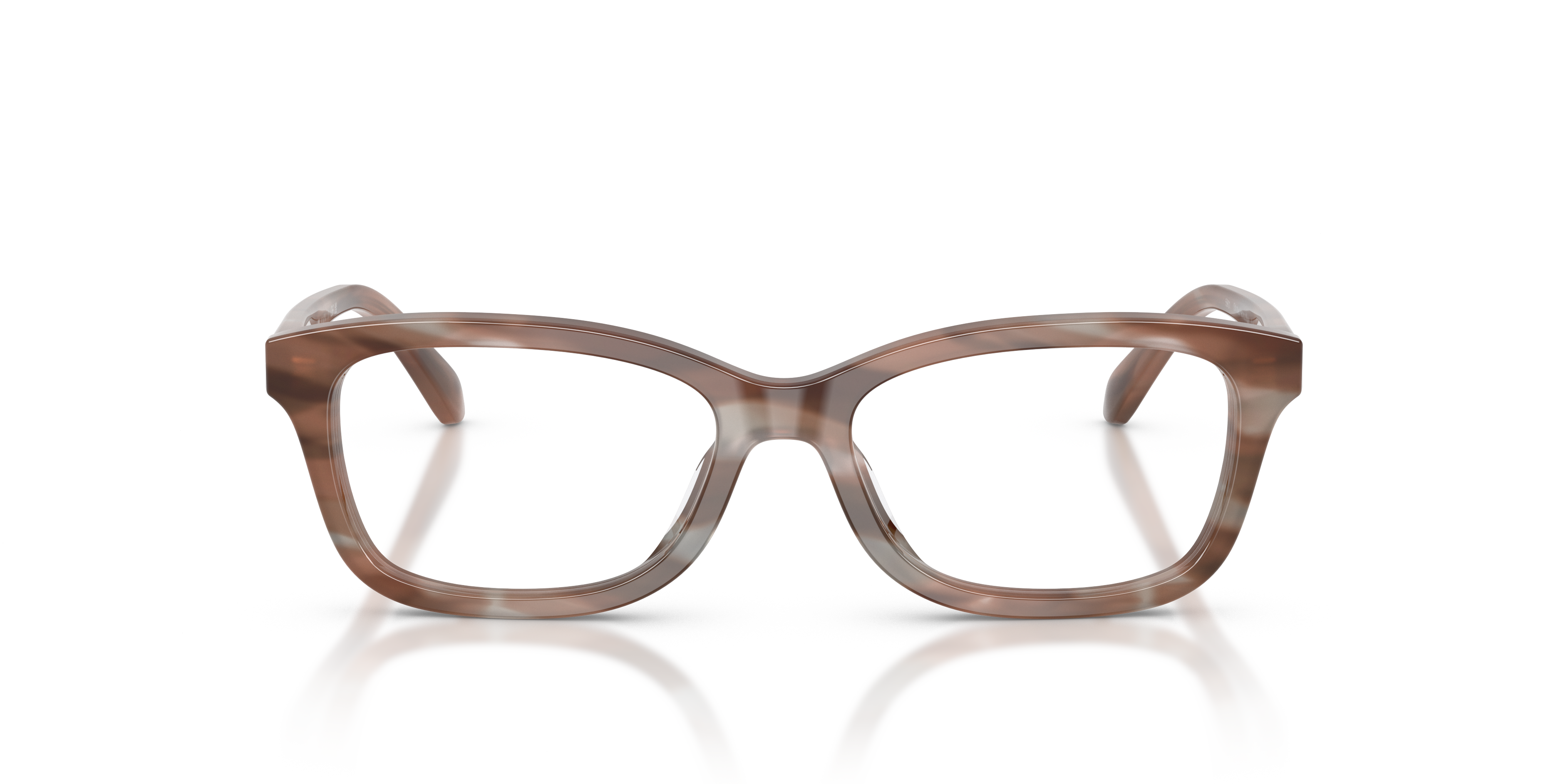 Coach HC6275U Rectangle Eyeglasses - Striated Maple Blueberry