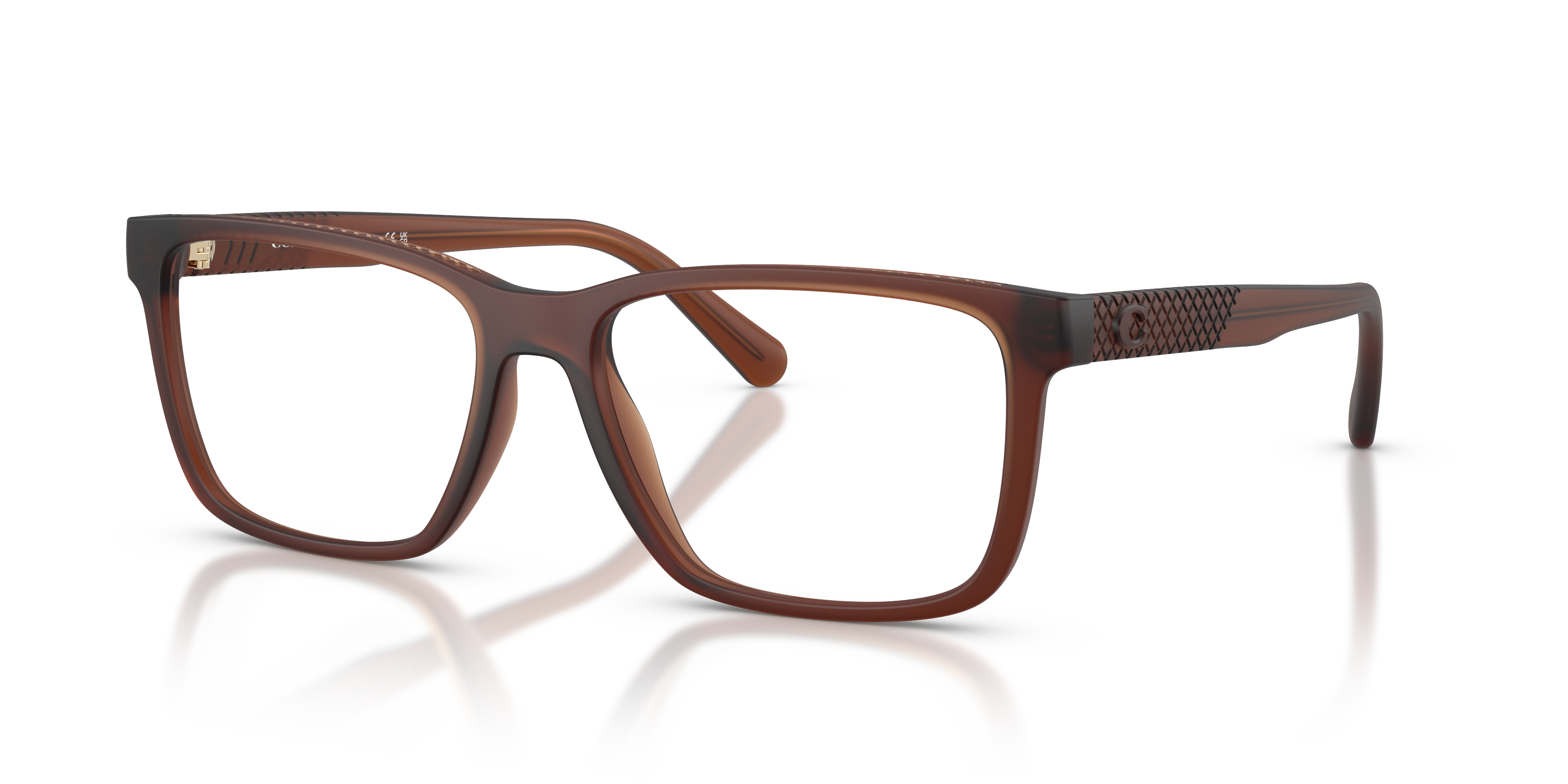 Coach HC6278U Rectangle Eyeglasses - Matte Transparent Brown