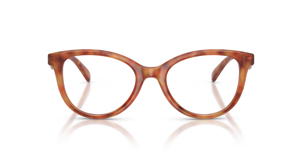 Coach HC6284U Round Eyeglasses - Caramel Tortoise