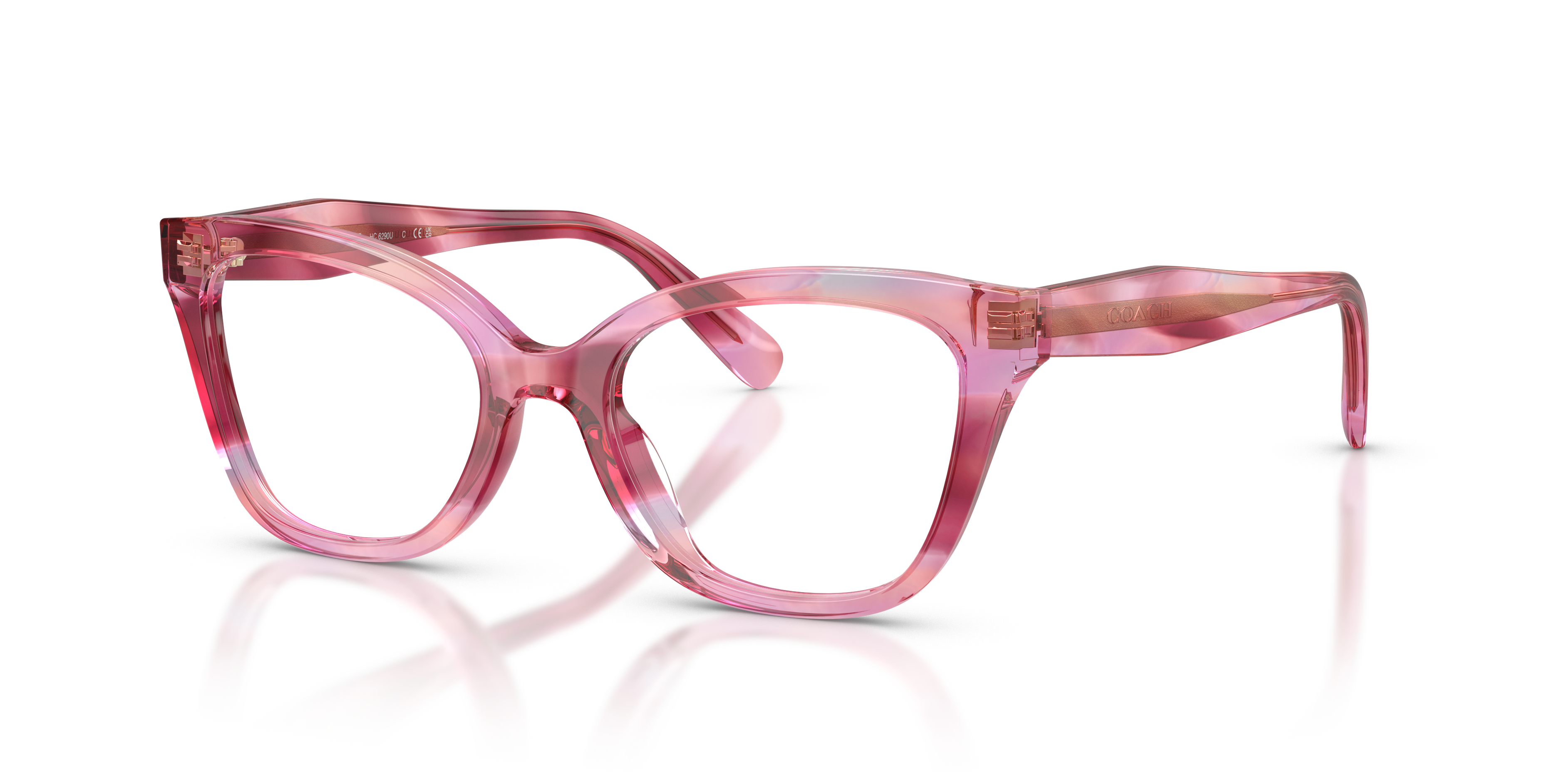 Coach HC6290U Butterfly Eyeglasses - Walnut Tortoise