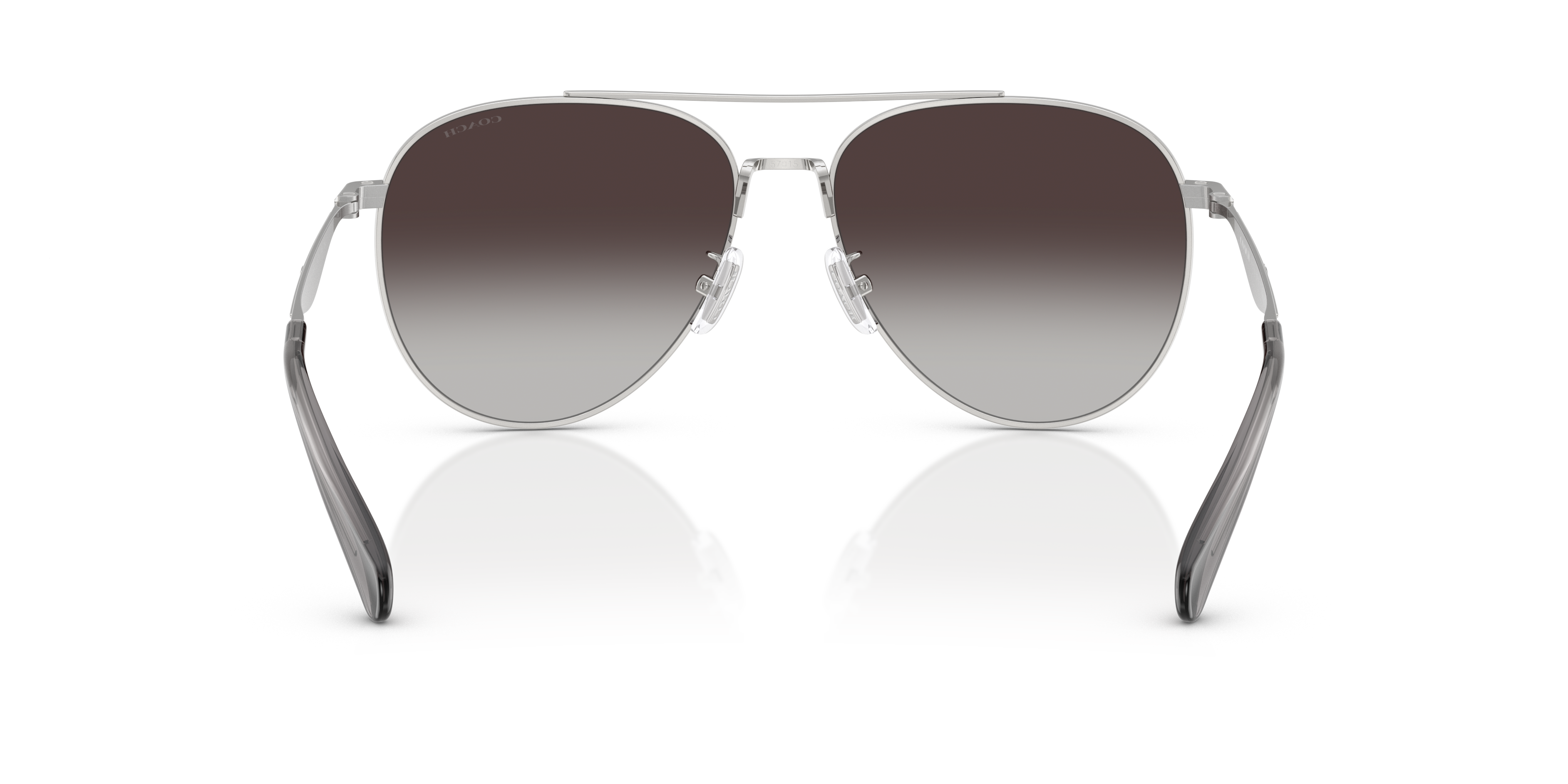 Coach HC7169 CW193 Pilot Sunglasses - Shiny Silver