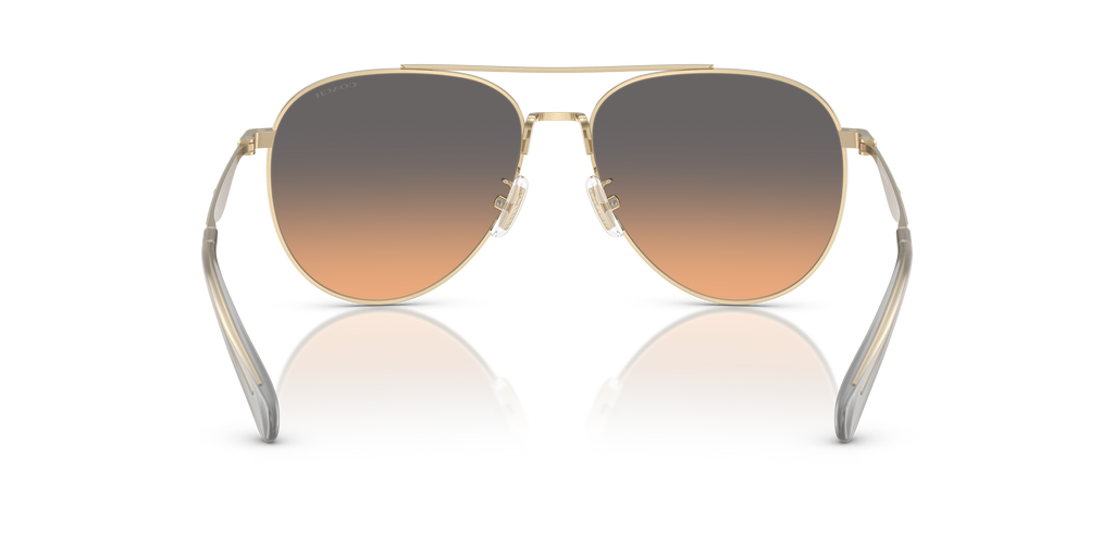 Coach HC7169 CW193 Pilot Sunglasses - Shiny Light Gold
