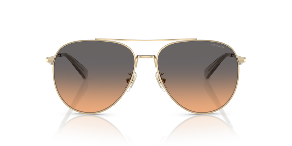 Coach HC7169 CW193 Pilot Sunglasses - Shiny Silver
