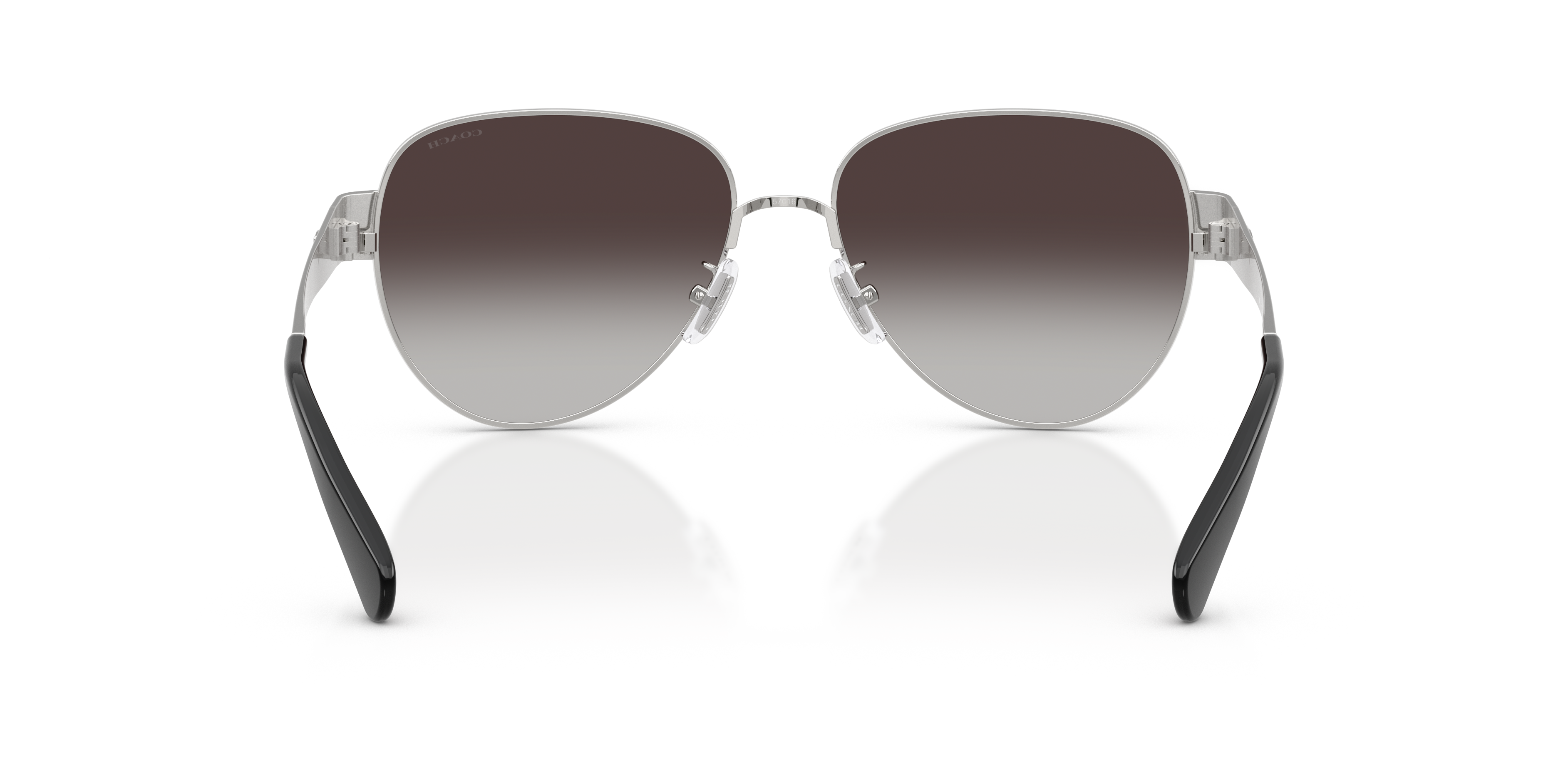 Coach HC7186 CDP37 Pilot Sunglasses - Shiny Silver