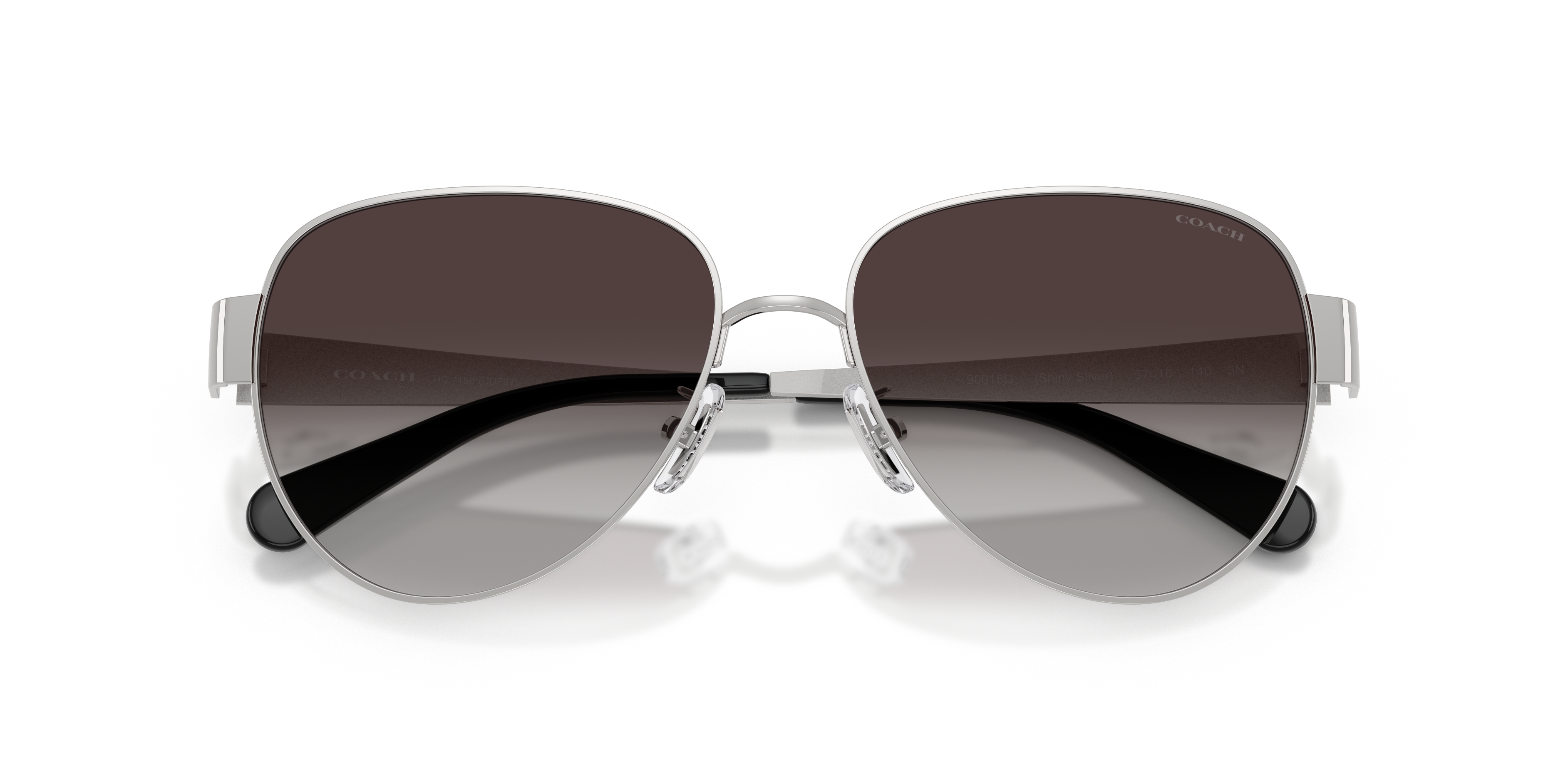 Coach HC7186 CDP37 Pilot Sunglasses - Shiny Light Gold