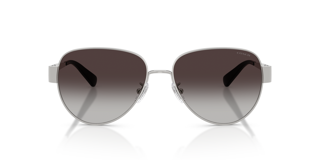 Coach HC7186 CDP37 Pilot Sunglasses - Shiny Silver