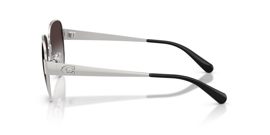 Coach HC7186 CDP37 Pilot Sunglasses - Shiny Silver