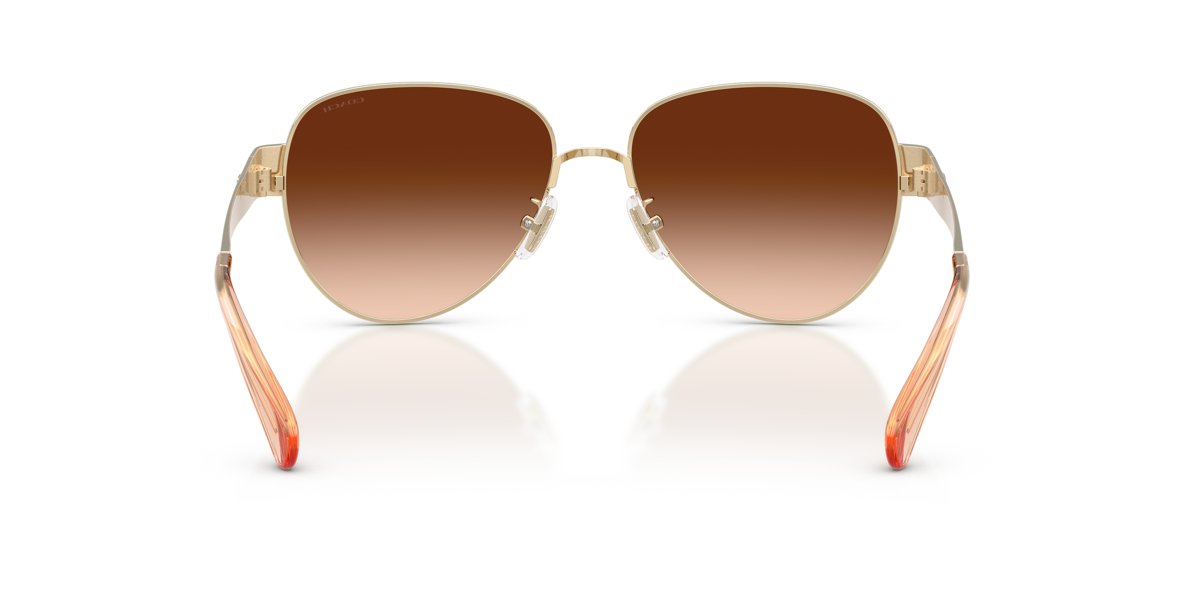Coach HC7186 CDP37 Pilot Sunglasses - Shiny Light Gold
