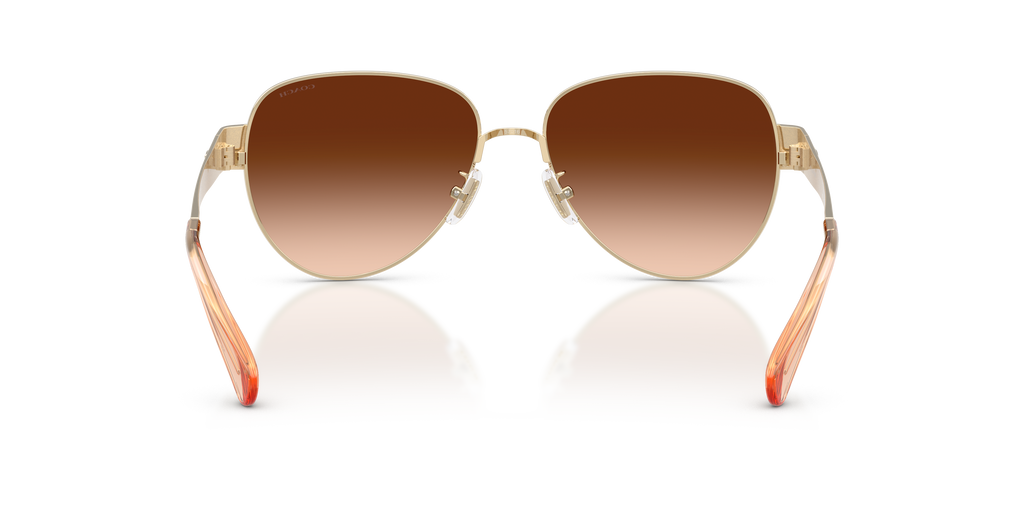 Coach HC7186 CDP37 Pilot Sunglasses - Shiny Silver