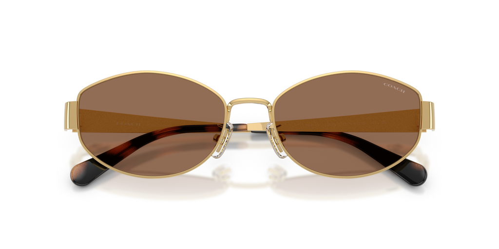 Coach HC7192D CDP44 Geometric Sunglasses - Shiny Gold